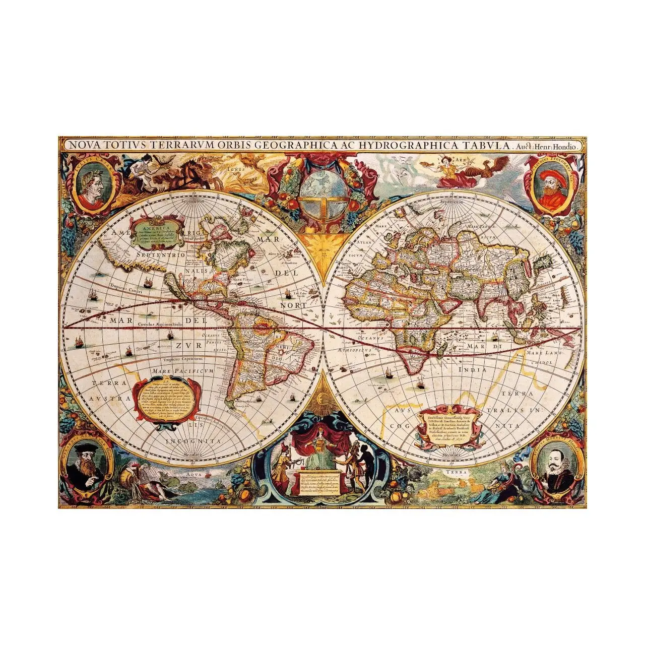 Weltkarte Antike 1000 Teile Puzzle