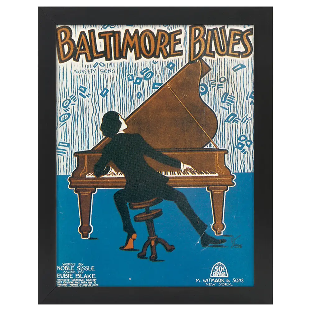 Blues Poster Baltimore Bilderrahmen