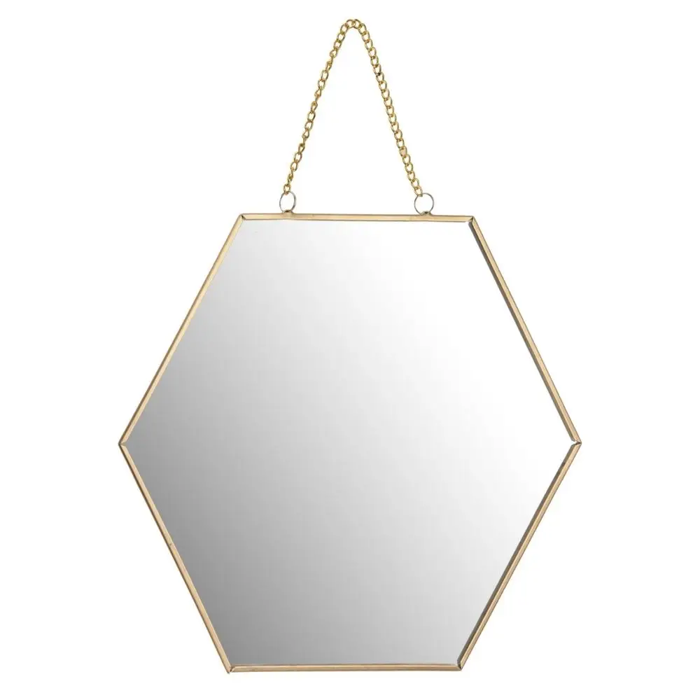 Spiegel Honeycomb Gold mit Kette