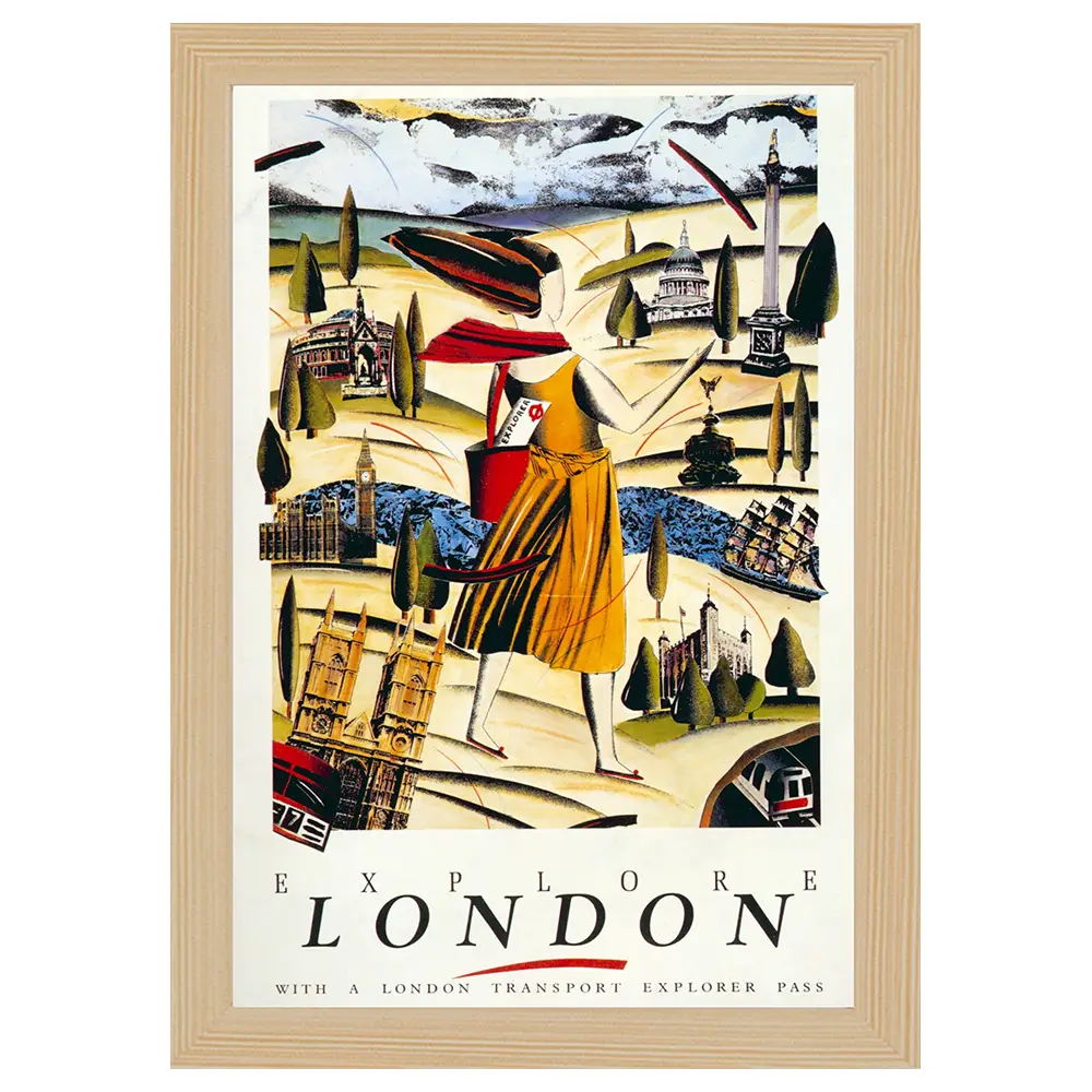 Bilderrahmen Poster 1986 Explore London