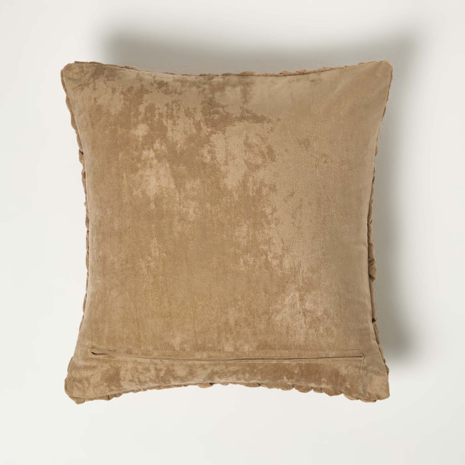 Dreams & Drapes Kissen 'Fearne' – Geflochtenes Design In Weichem Gold, 43x43 Cm
