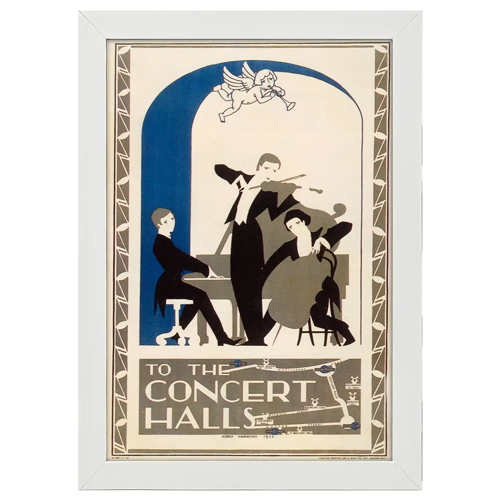 Poster Concert Bilderrahmen 1923 Halls