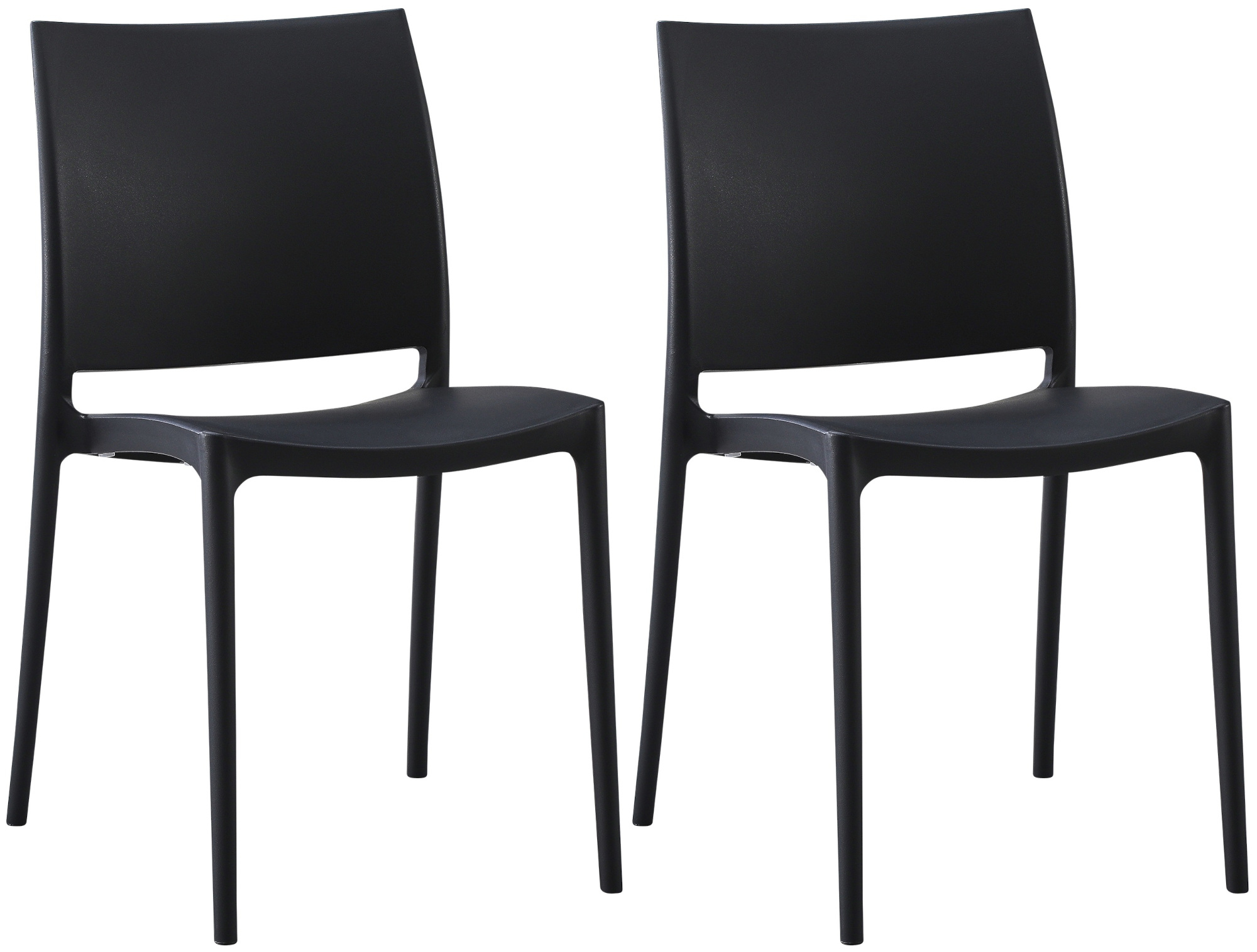Lot De 4 Chaises De Jardin Empilables Homestyle4u - Design Blanc Moderne, Résistantes Aux Intempéries