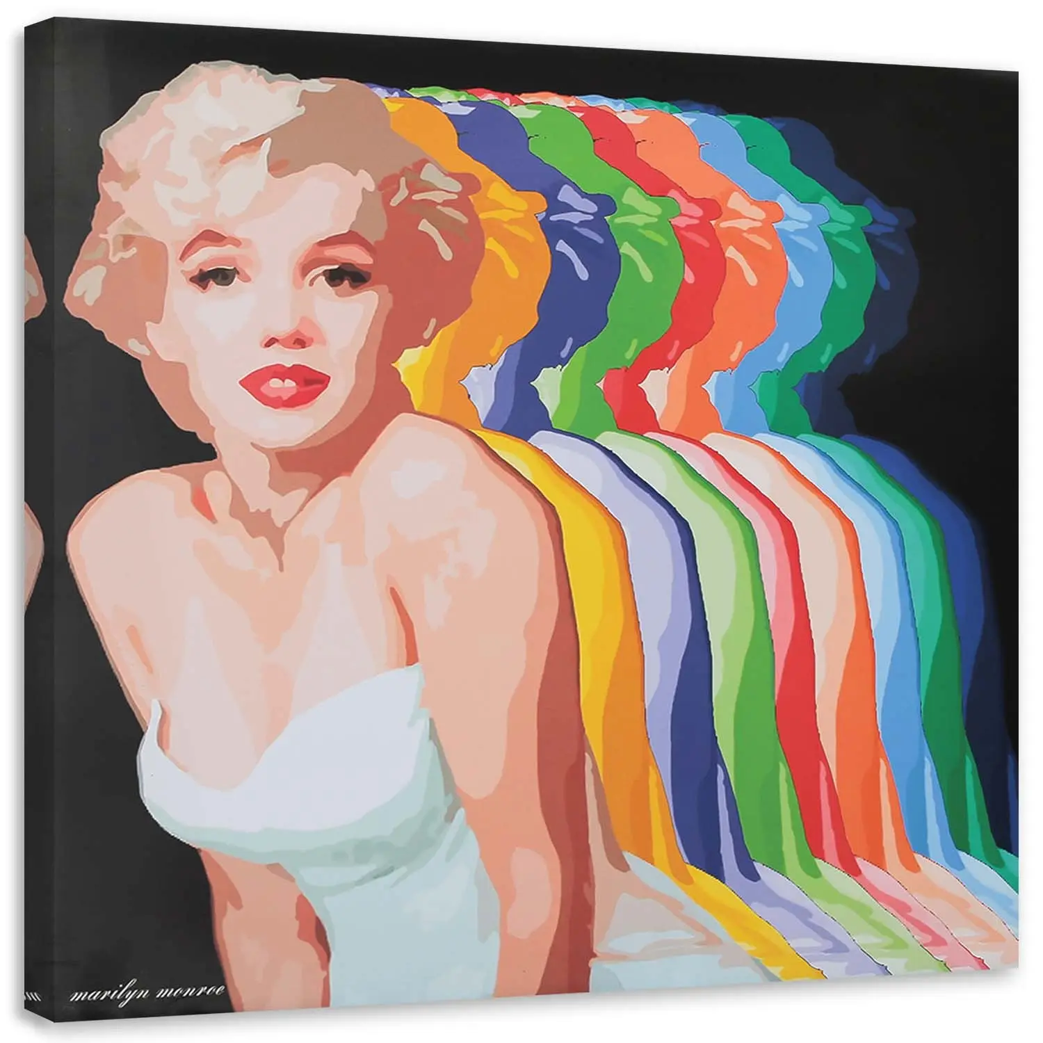 Marilyn Pop Wandbild Bunt Monroe art
