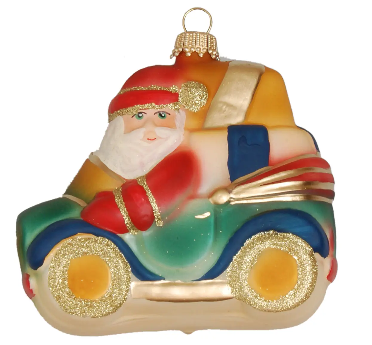 Weihnachtsmann in 9cm seinem Auto