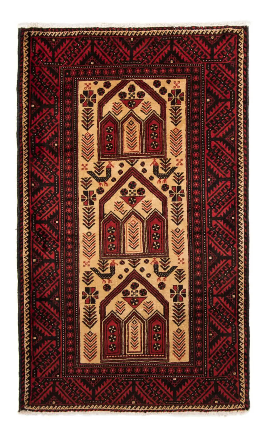 x - 118 - 193 Teppich Belutsch rot cm
