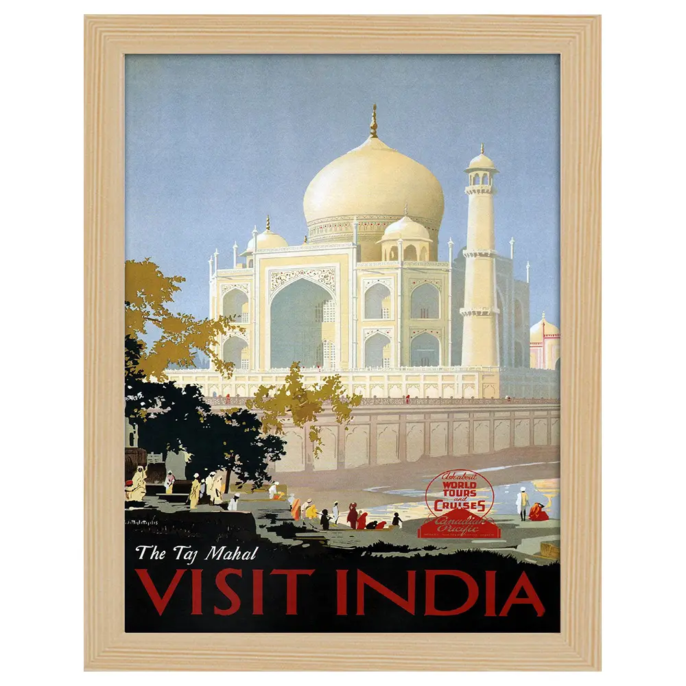 Bilderrahmen Poster Visit India