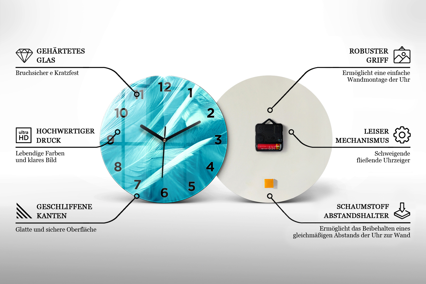 Wanduhr Sanfter Marmor kaufen home24