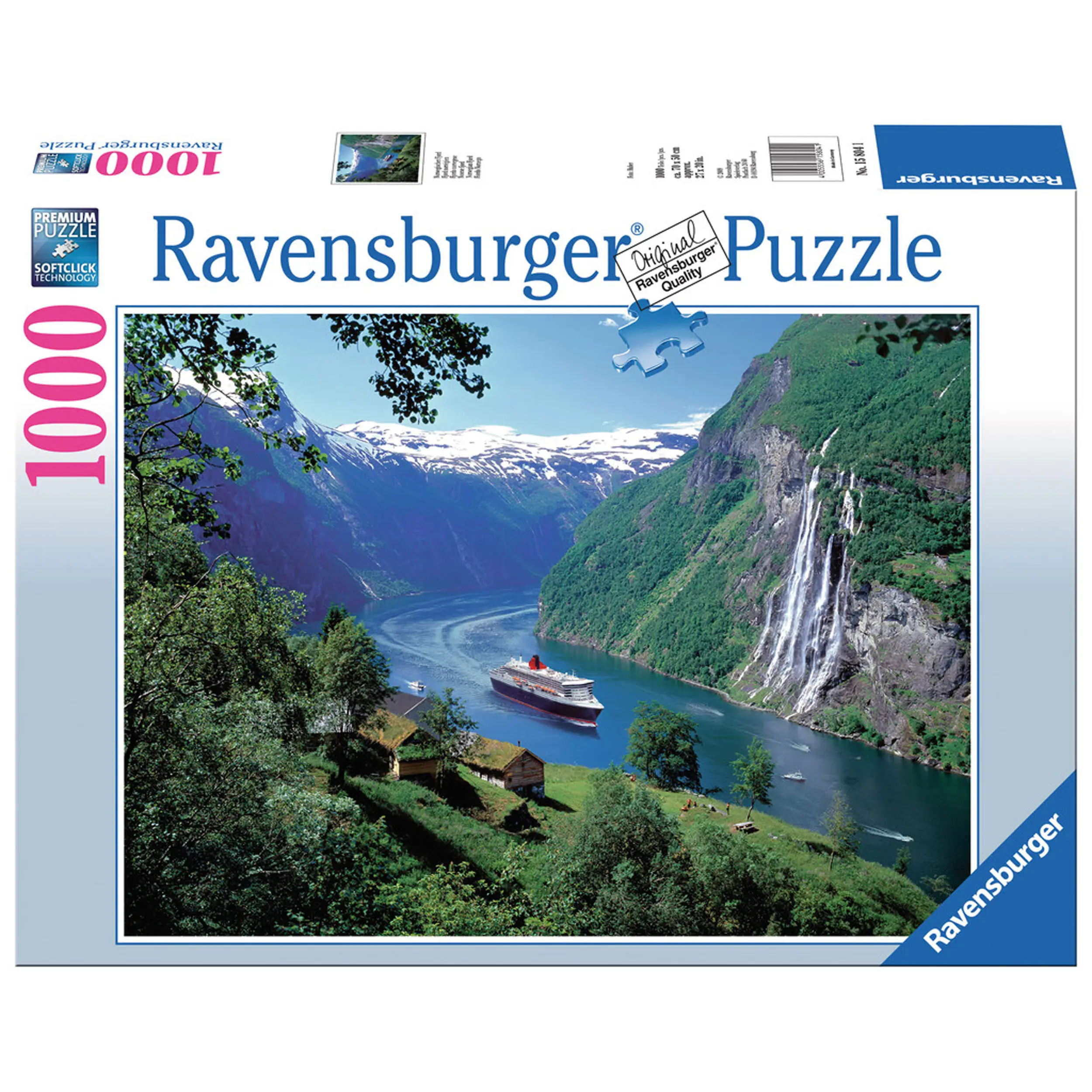 Teile 1000 Norwegischer Fjord Puzzle
