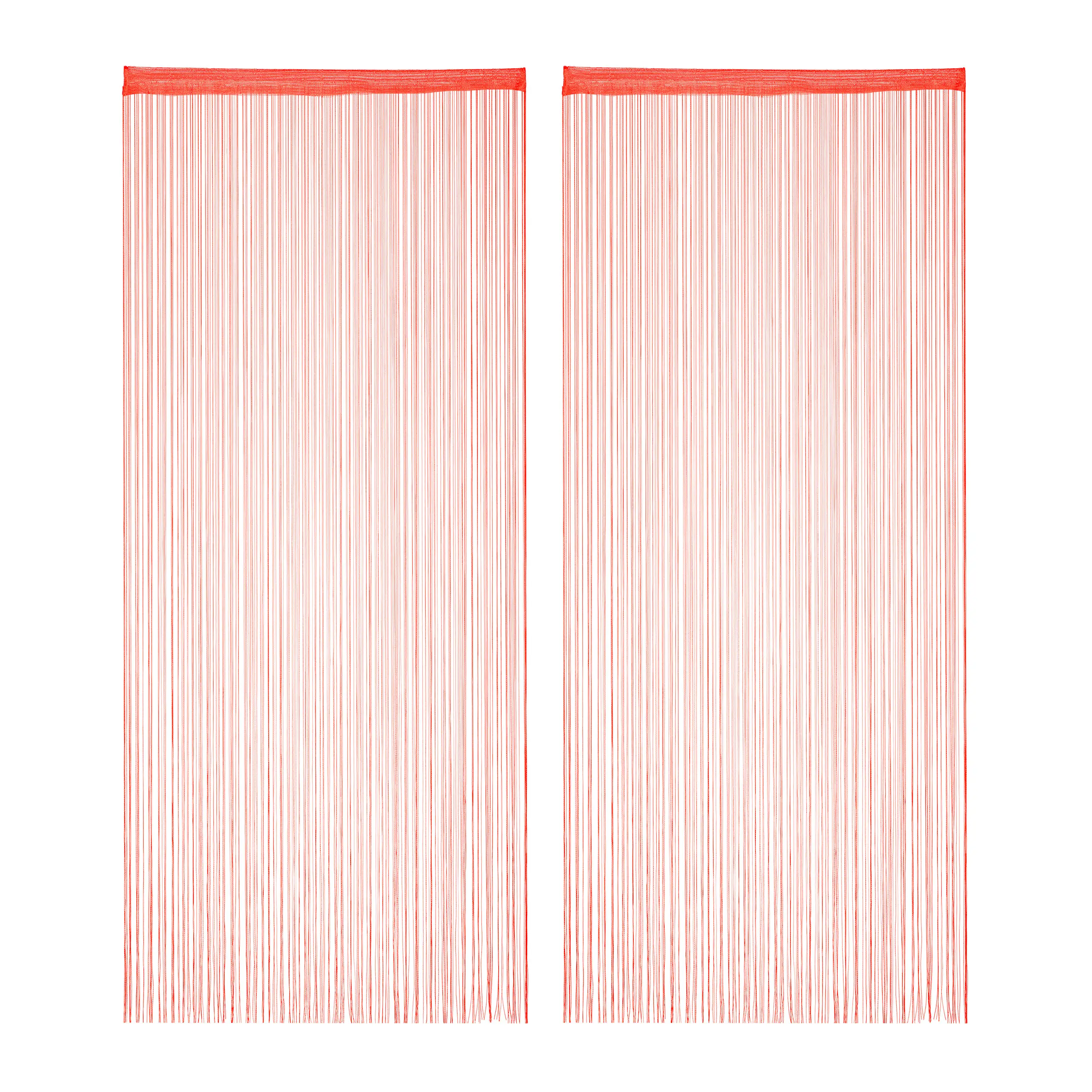 2 x Fadenvorhang rot 90 x 245 cm