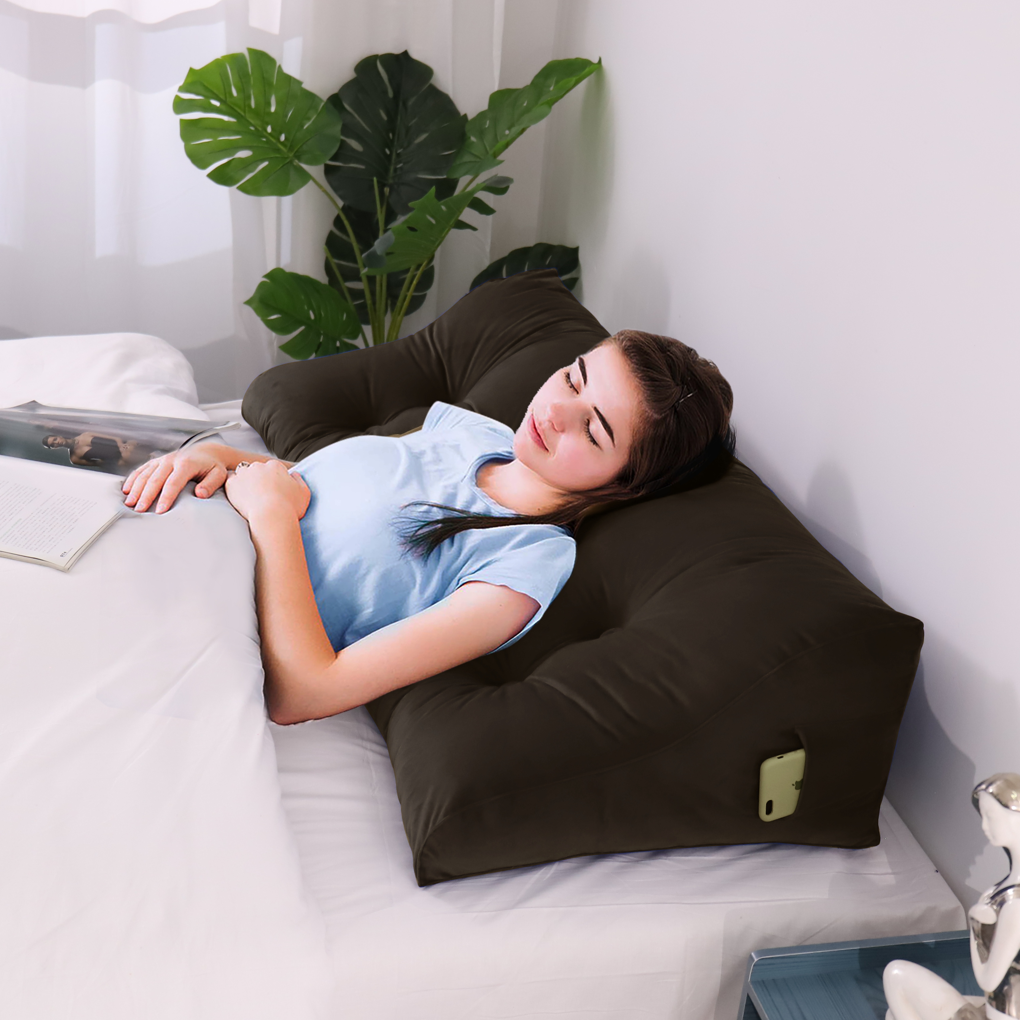 Keilkissen Lesekissen Bett Kopfteil Samt kaufen