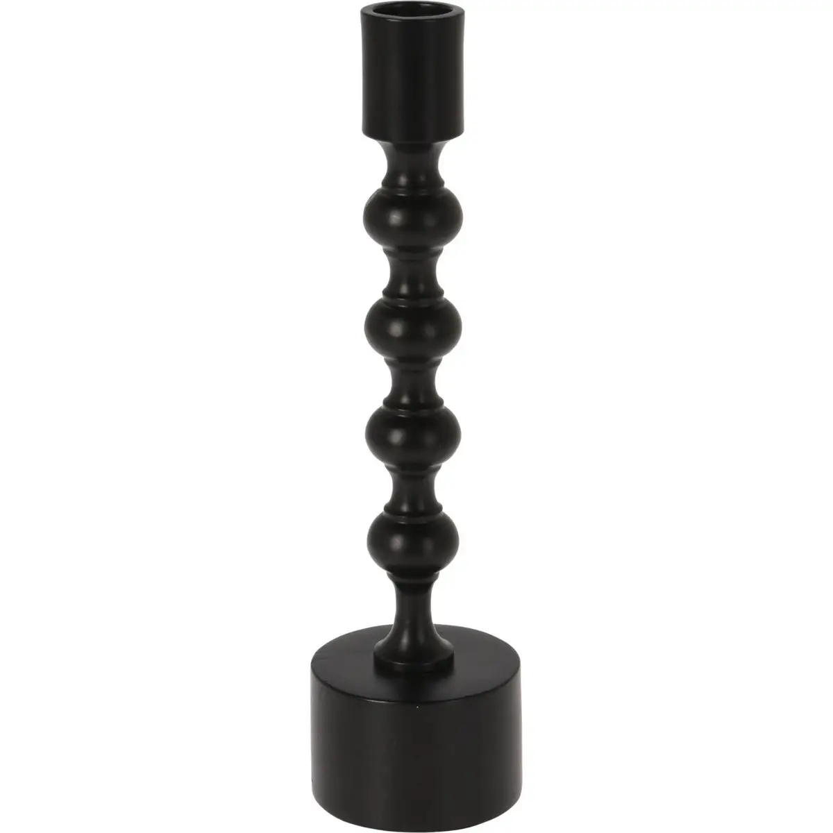 Kerzenst盲nder, schwarz, Aluminium, 23 cm