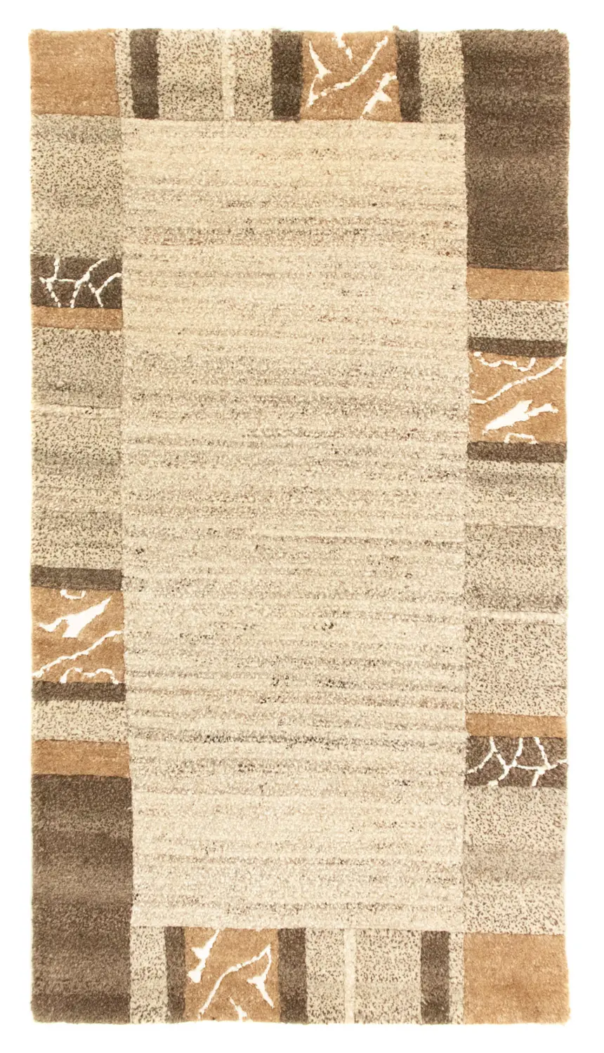 Nepal Teppich - 138 x 73 cm - beige | Kurzflorteppiche