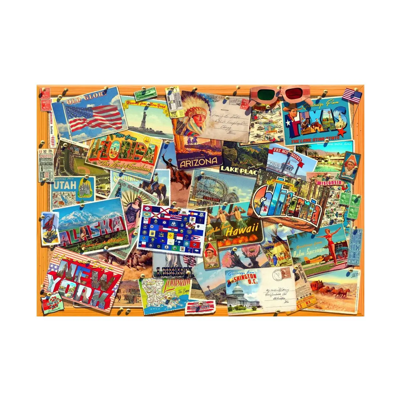 Puzzle USA Postkarte 3000 Teile