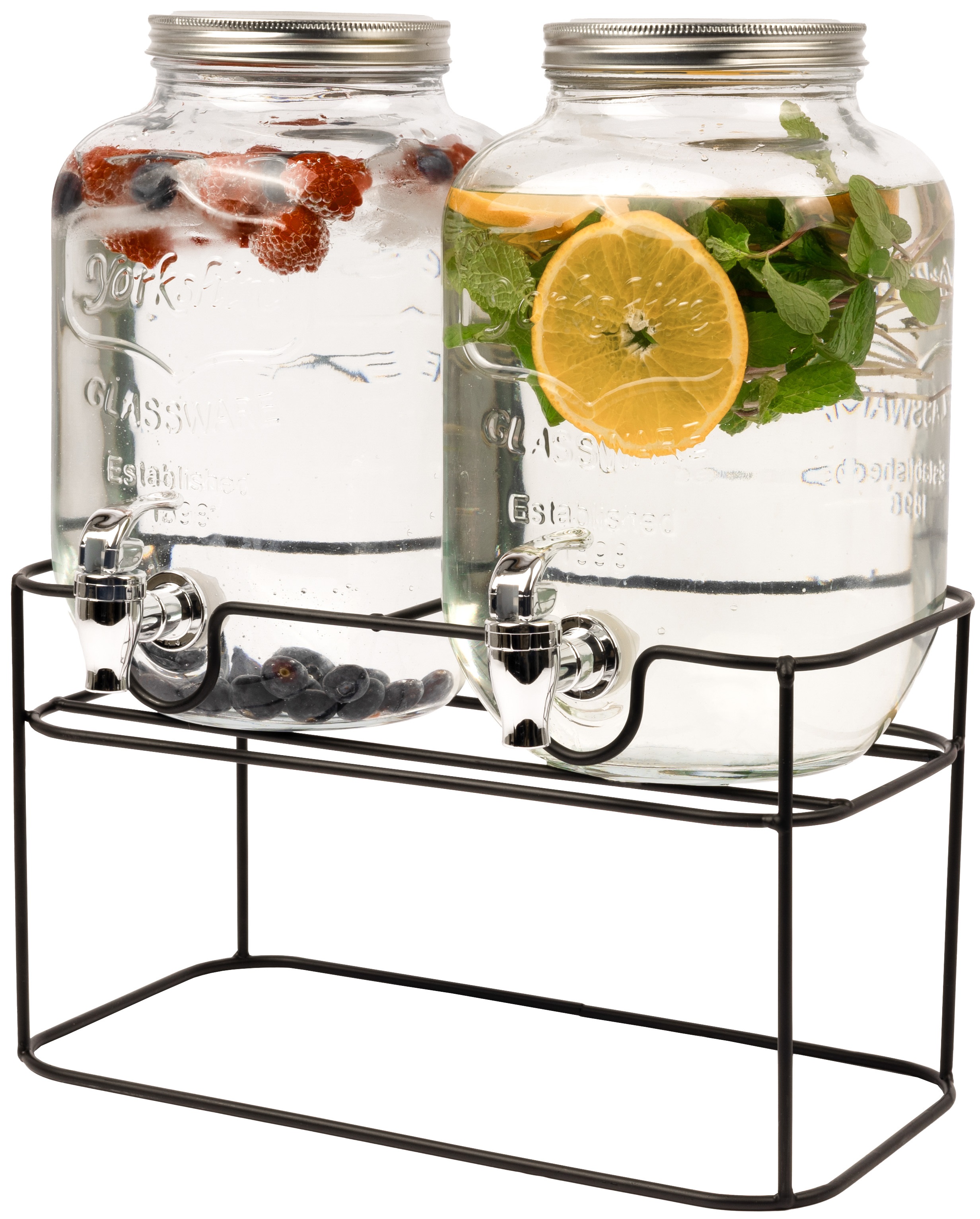 Getränkespender Aus Dickem Glas Mit Wasserhahn – Für Wein, Saft, DIY-Getränke, Inkl. Kork & Sockel
