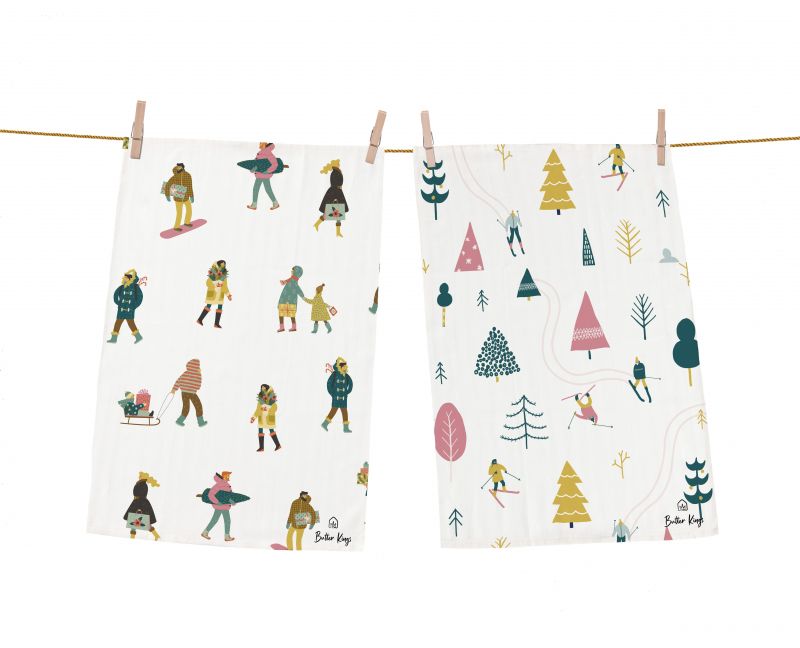 Weihnachts Geschirrtücher Set Mit 4 Weihnachtlichen Küchentüchern