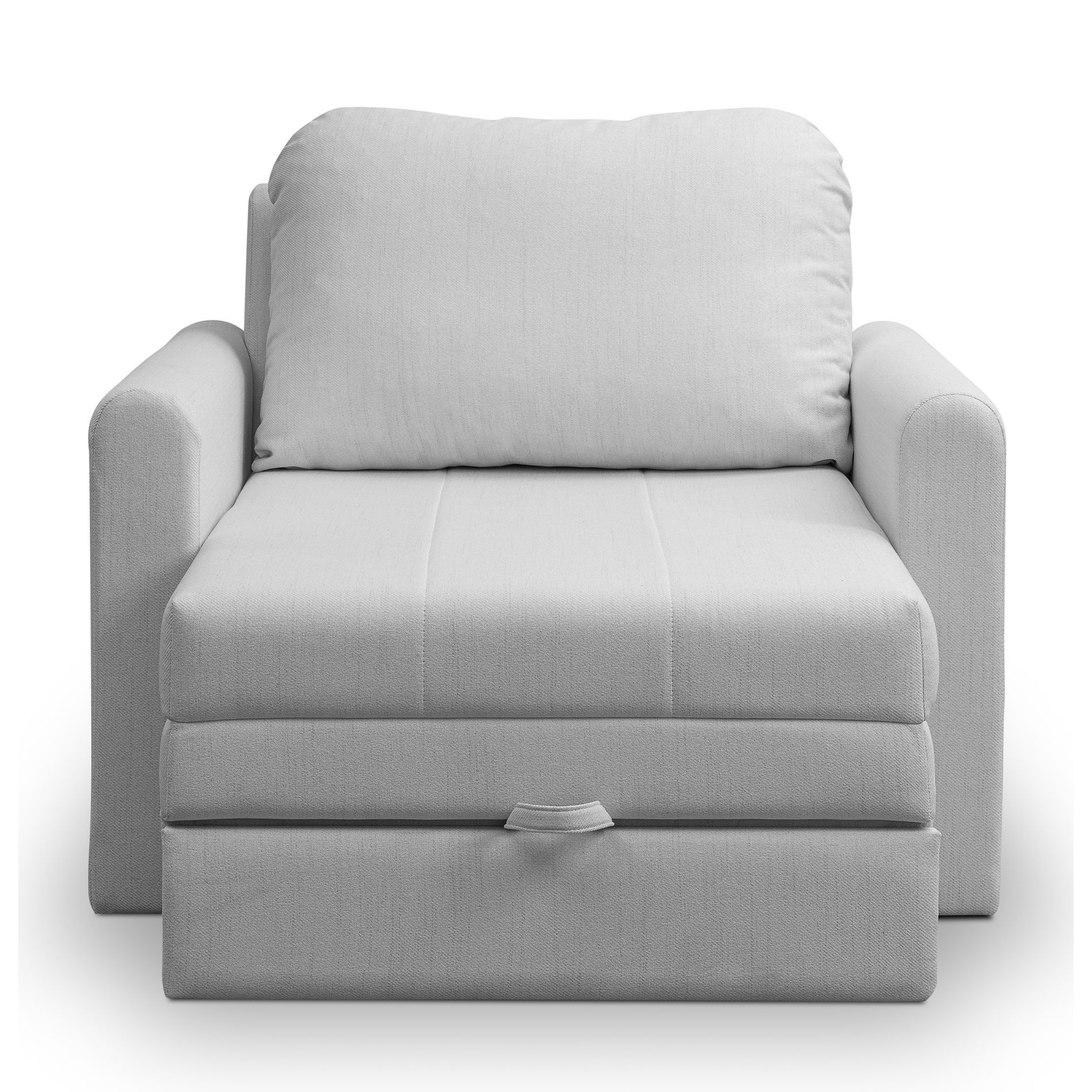 Fauteuil Convertible 1 Place Avec Repose-pieds - Dossier Réglable 6 Positions (16° à 107°), Pliable, Capacité 140 Kg