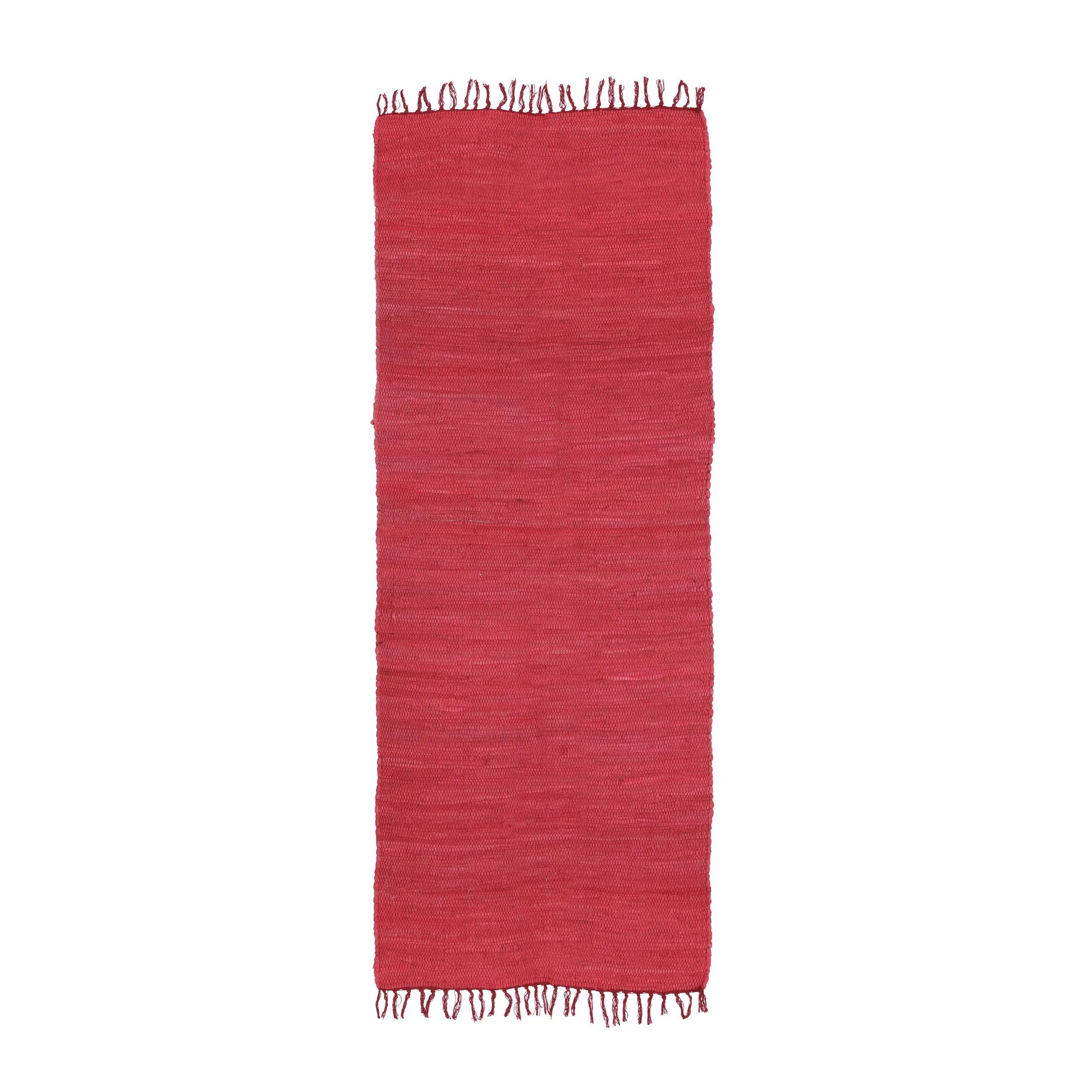 Roter Flickenteppich aus Baumwolle