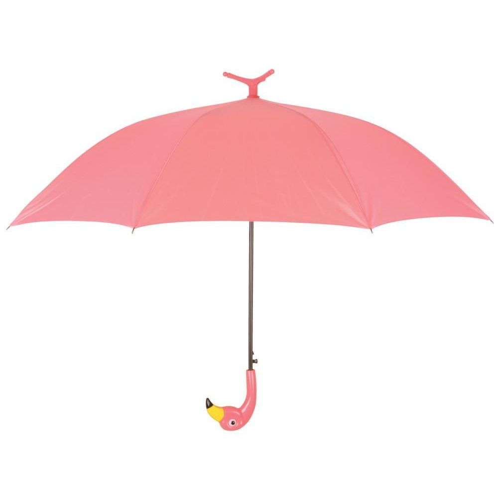 Parapluie enfant transparent flamant rose