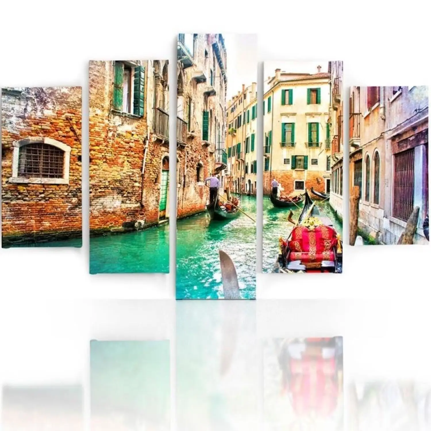 Wandbild Gondeln auf dem Kanal, Venedig