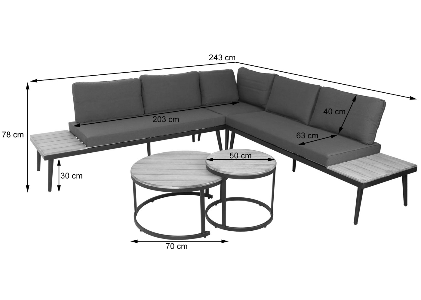 Bintliff 6 seater corner sofa set discount