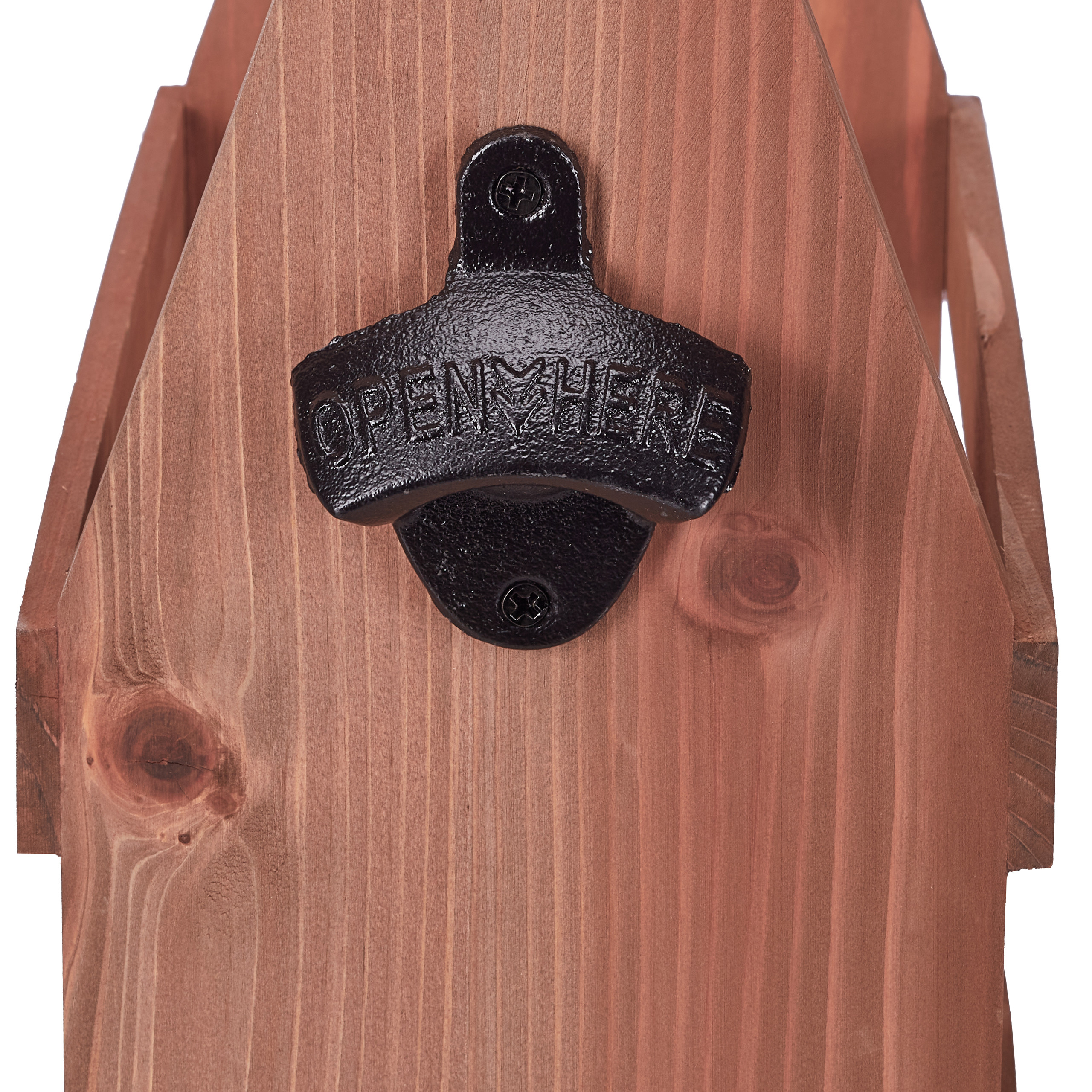 2-in-1 Dosenkühler Aus Holz Mit Flaschenöffner – Hält Bis Zu 30 Bierdosenhülsen, 30,5 Cm