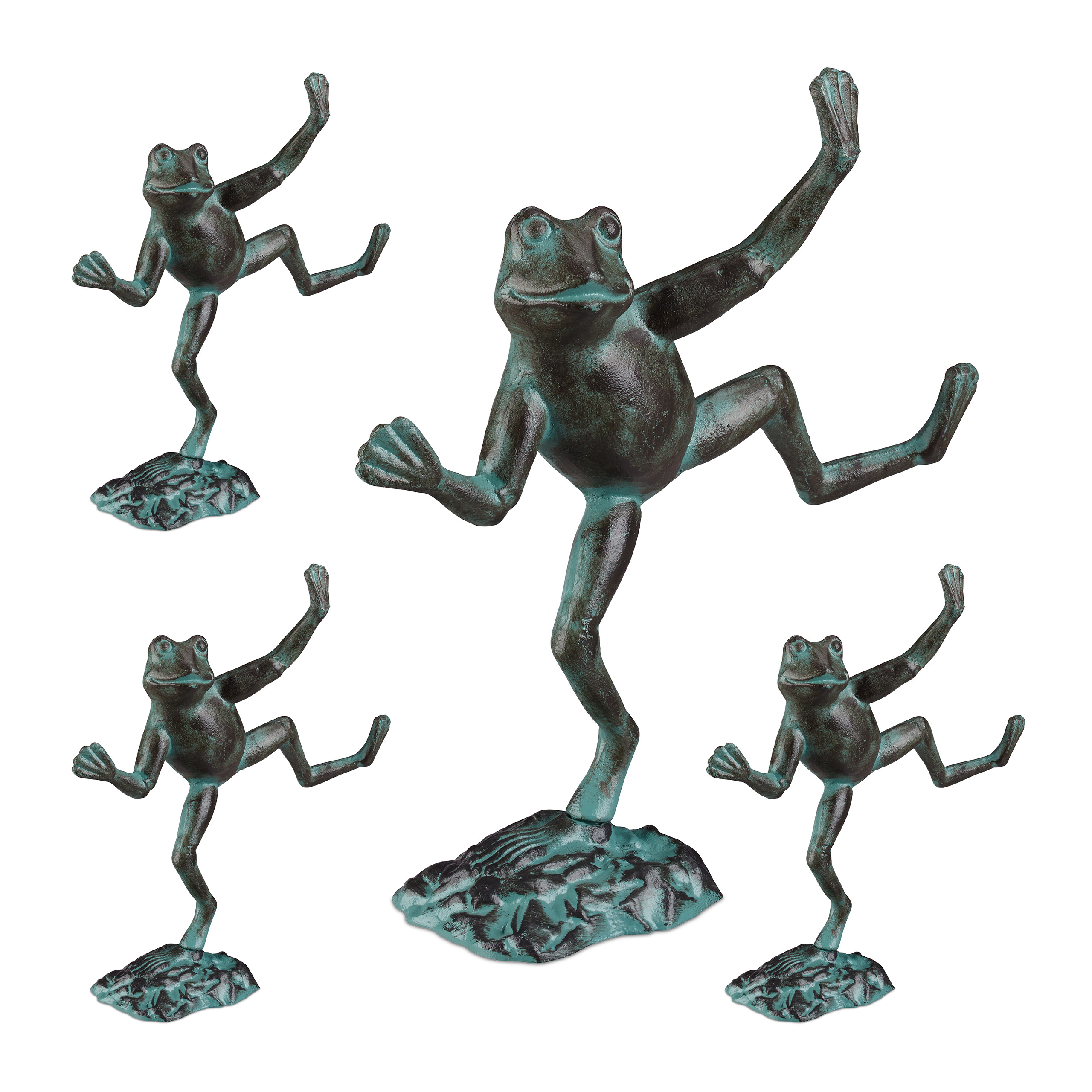 Niedliche Kletterfrosch-Figuren Aus Kunstharz – Deko Für Blumentöpfe, Garten & Balkon | 5-teiliges Set