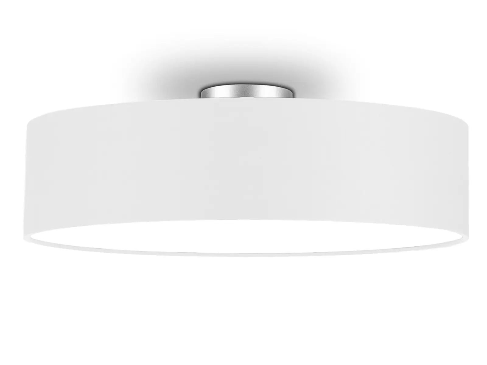 Wei脽 Stoff 脴 60cm Deckenlampe