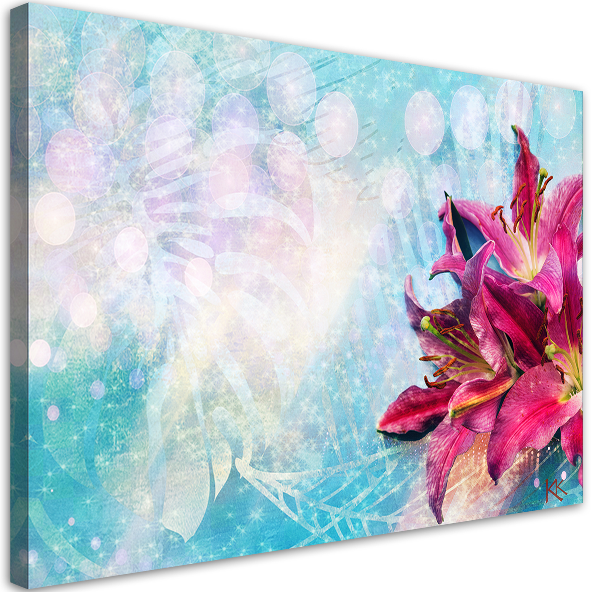 Tableau Peint Fleurs Enflamm 233 Es Je Commande Home24
