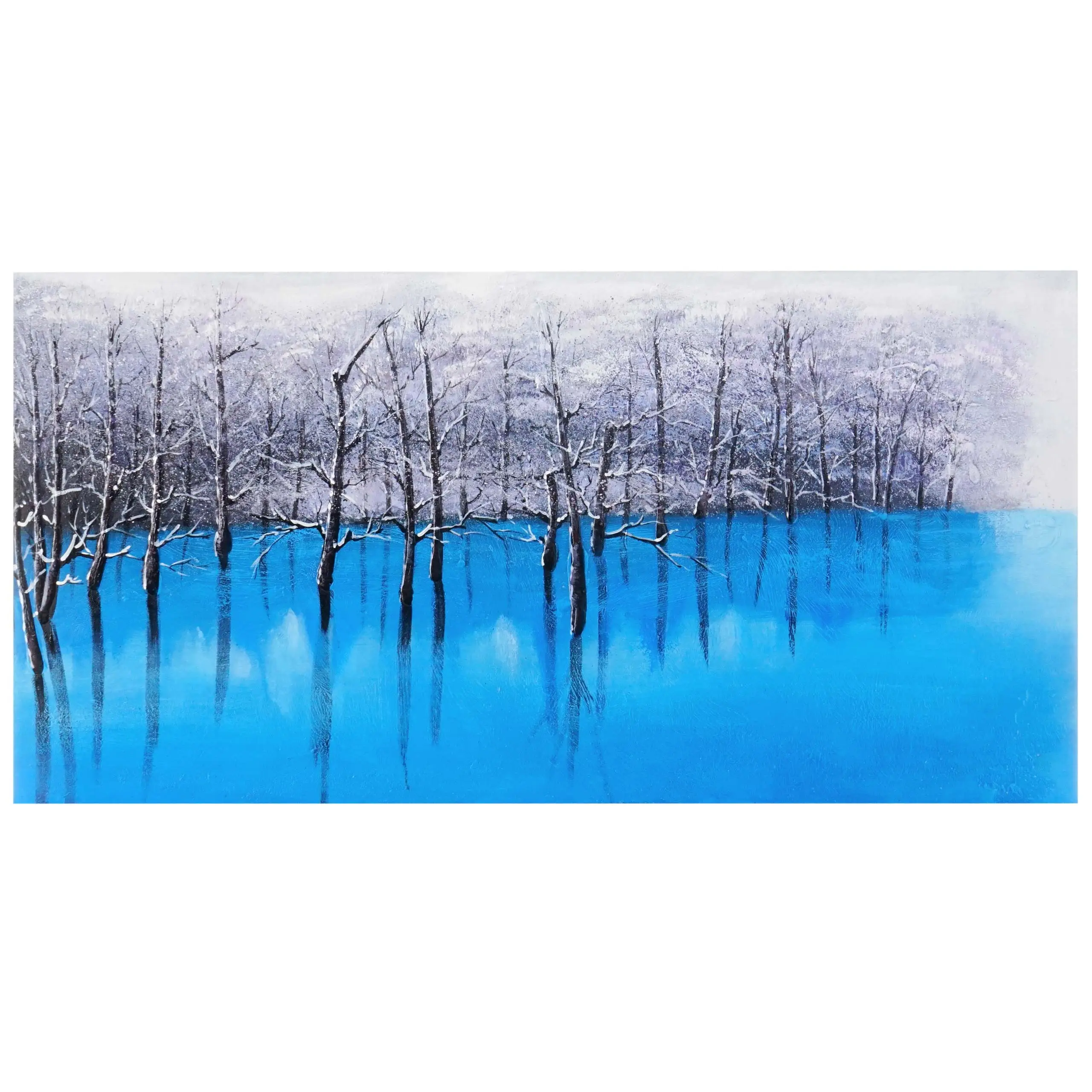 脰lgem盲lde Blauer See handgemalt