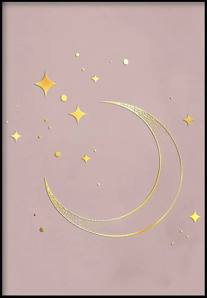 Goldener Mond Poster
