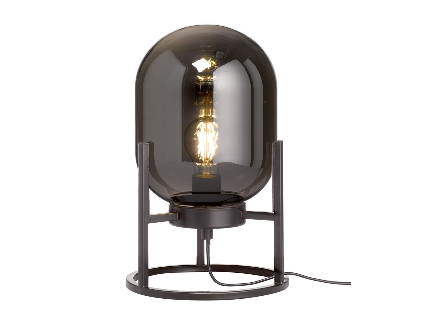 LED Tischlampe Nachttischlampe Rauchglas | kaufen home24