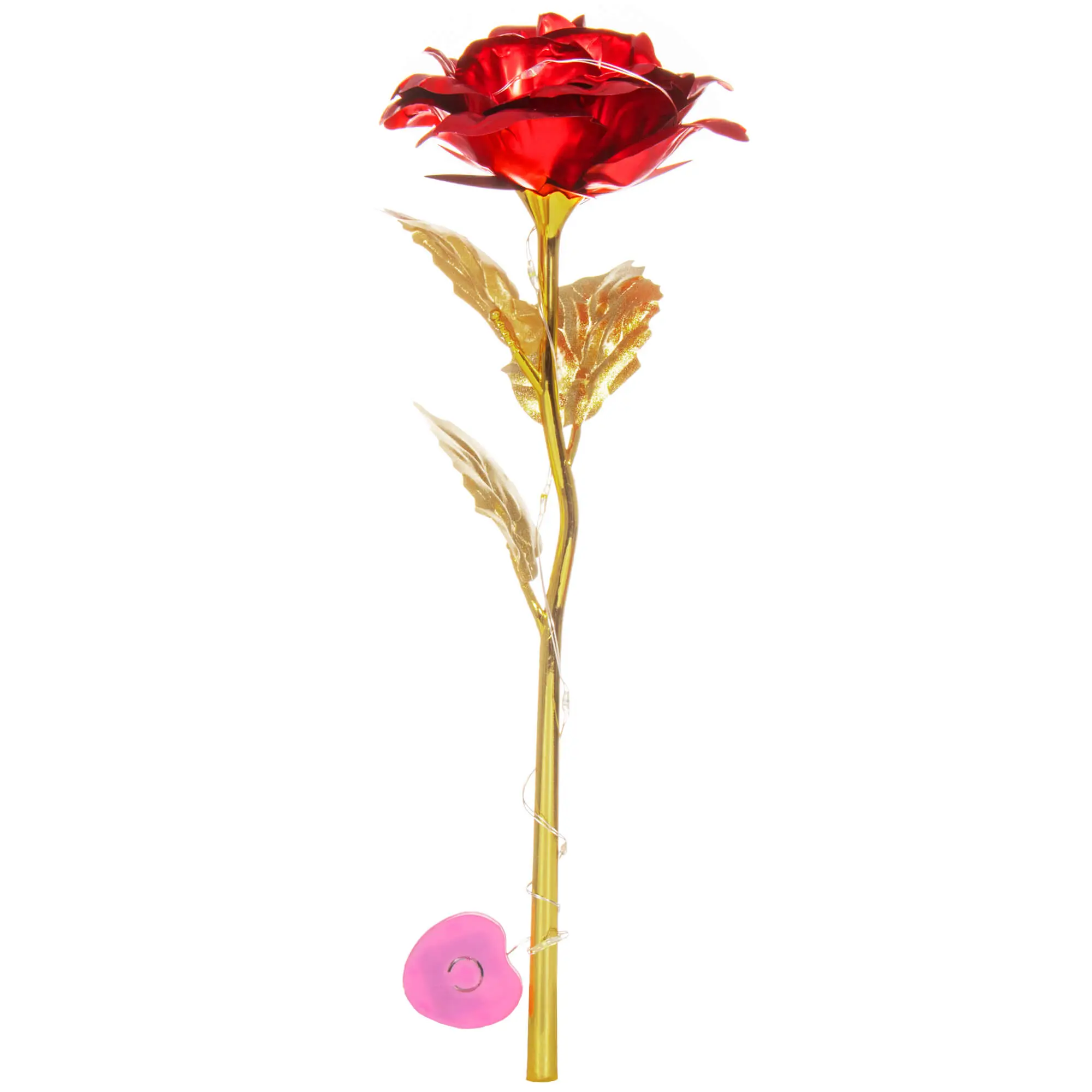 Ewige Rose mit LED-Lichterkette 25cm | Lichterketten & Leuchtobjekte