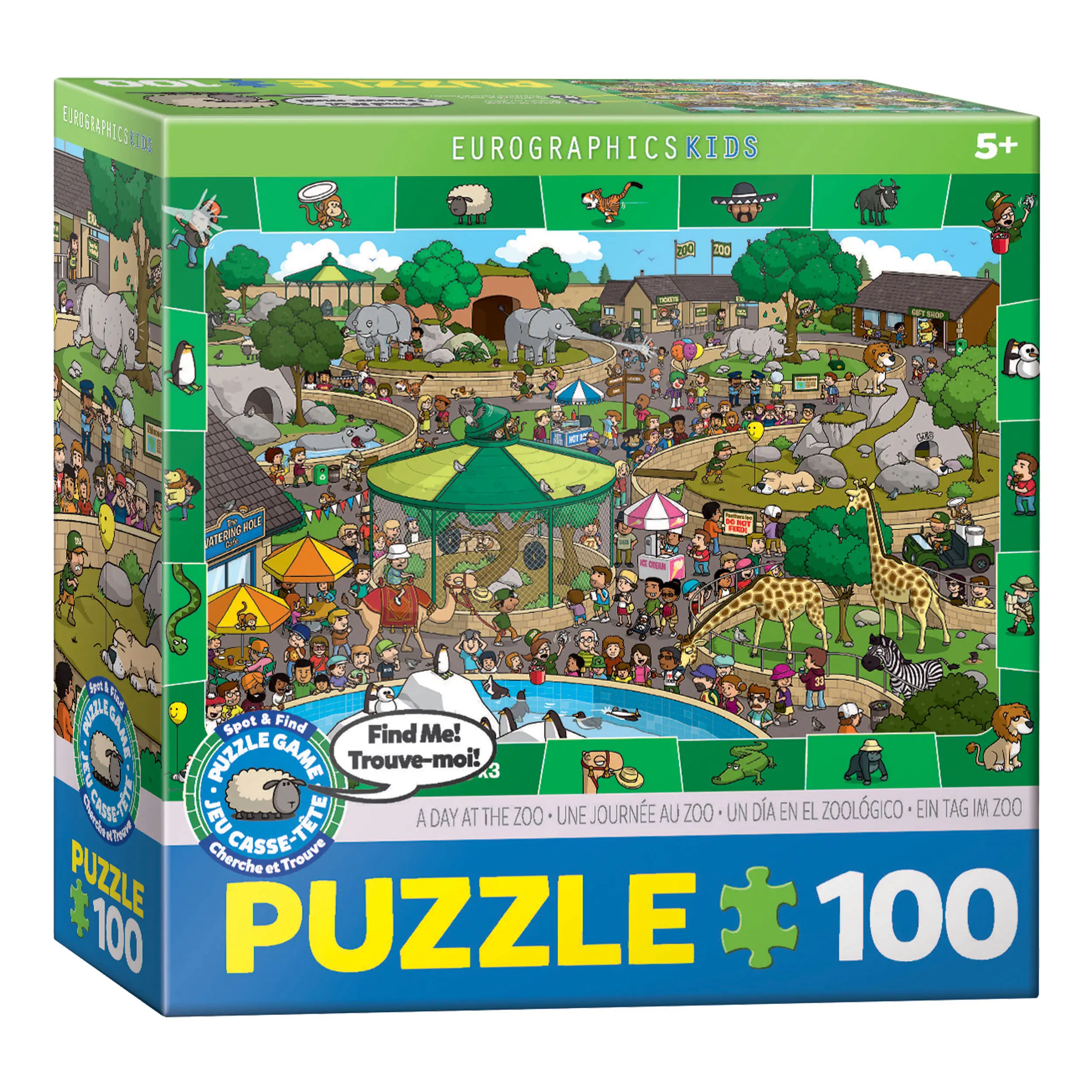 Ein - Puzzle Zoo im & Suchen Finden Tag