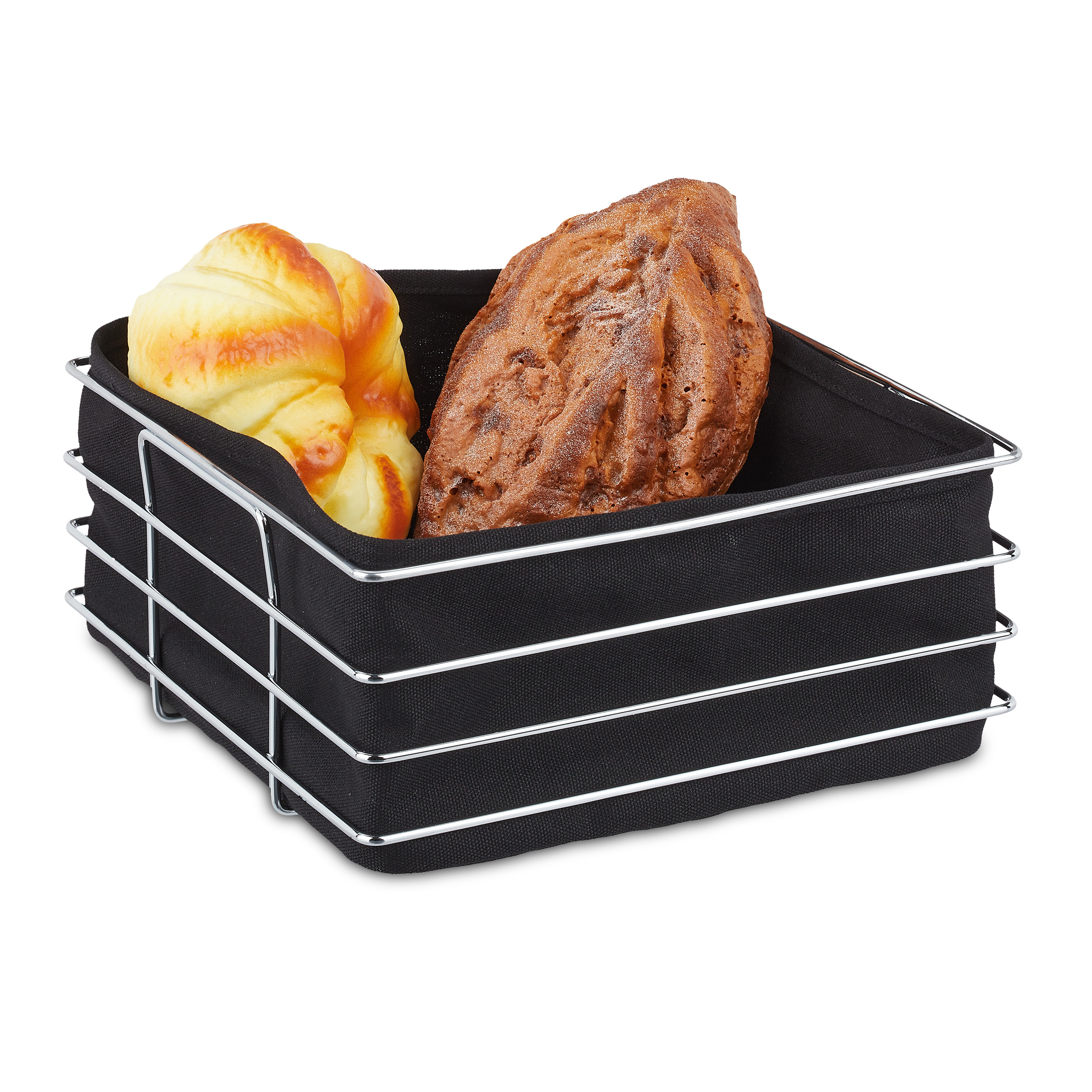 Panier à Pain En Coton 20x20x9 Cm - Porte-pain De Table Lavable - Différents Motifs - Pour Maison, Restaurant