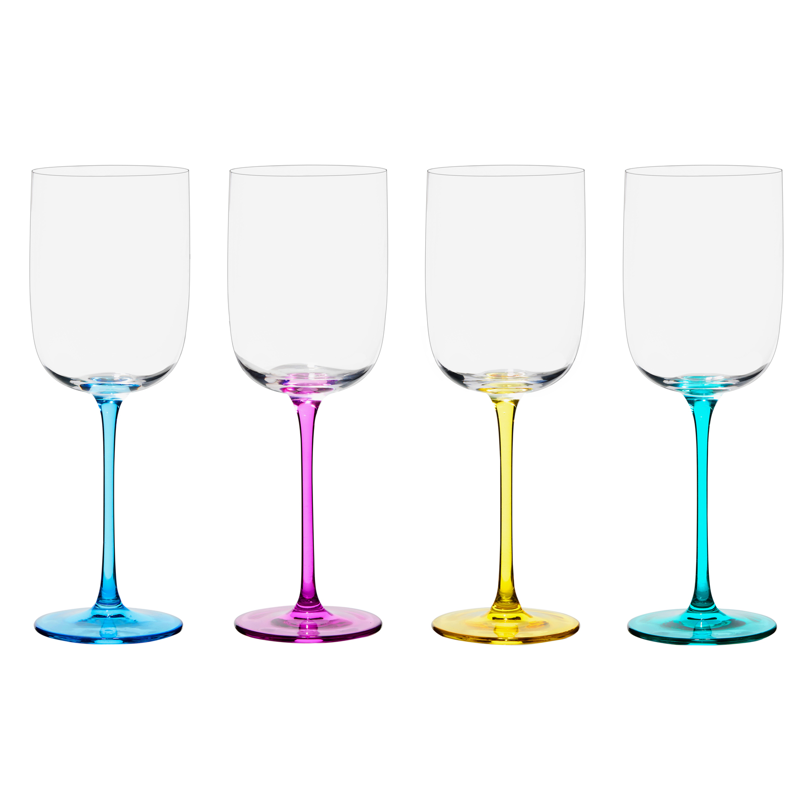 LOBERON Weingläser 4er Set Sarton – Mundgeblasen, Mit Reliefmuster, Klassisch, Robust, 320 Ml