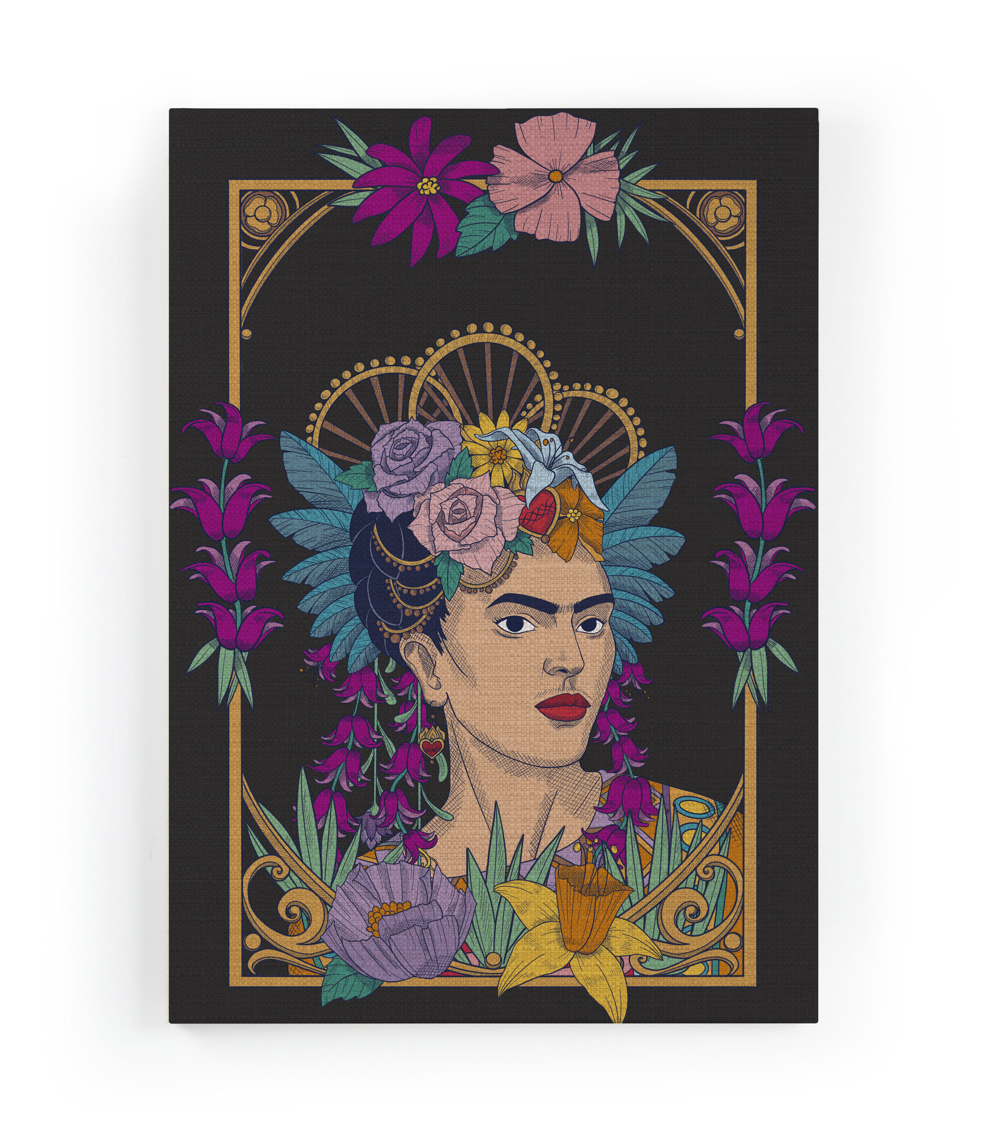 ArtboxONE Poster 60x40 Cm – Frida Kahlo ART, Abstrakt-bunter Kunstdruck Auf Fotopapier