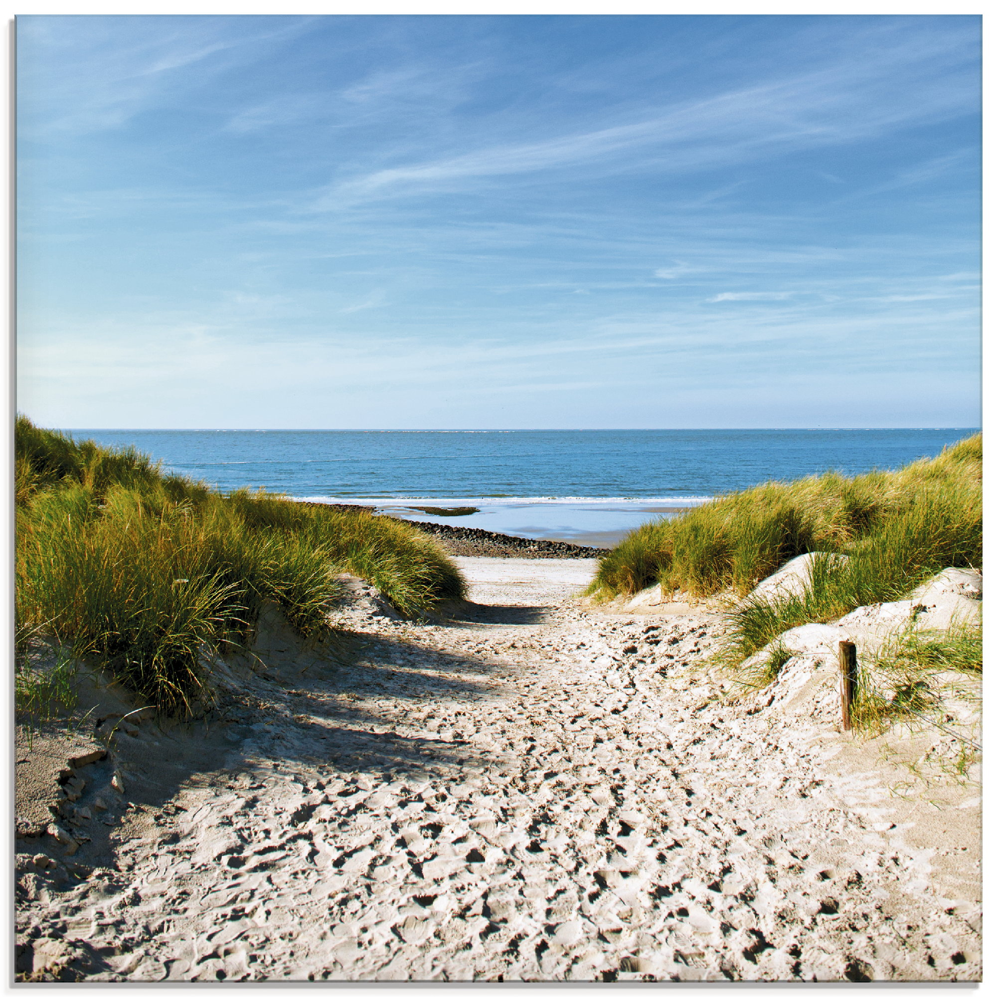 Glasbild Strand mit Sanddüne Weg zur See kaufen | home24
