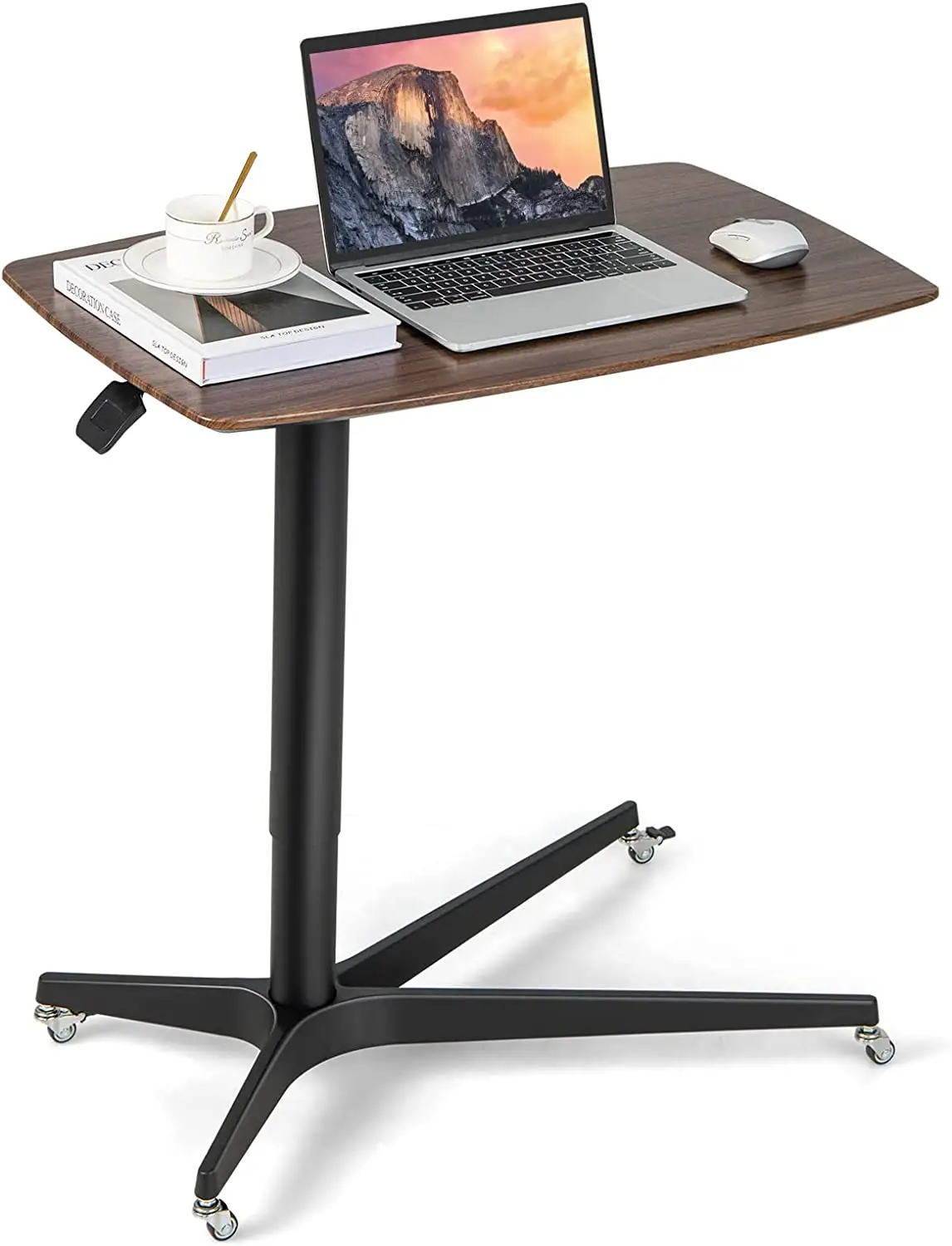 Schreibtisch mit Sitz-Steh Rollen