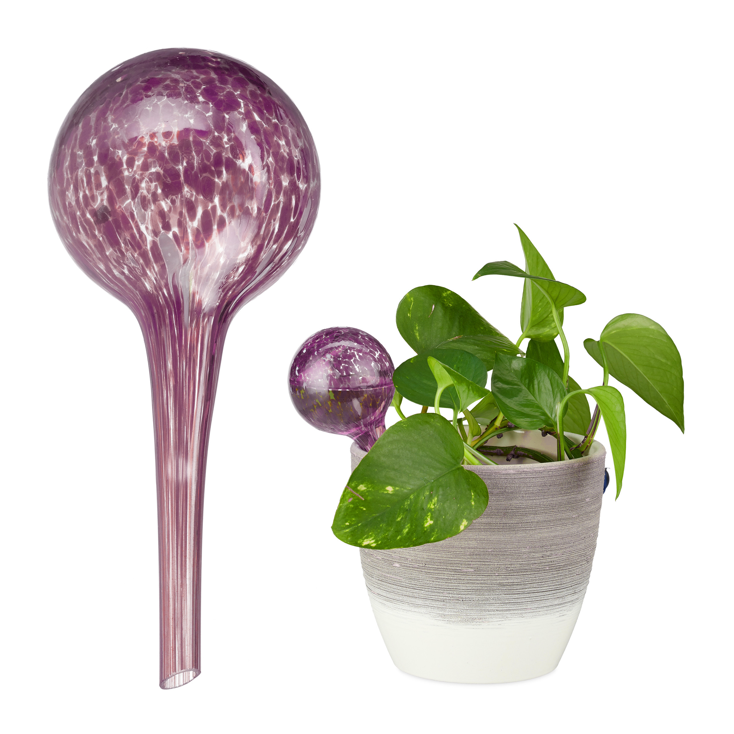 Bulles D'arrosage Relaxdays - Lot De 4 En Verre, 15x6cm, Pour Plantes