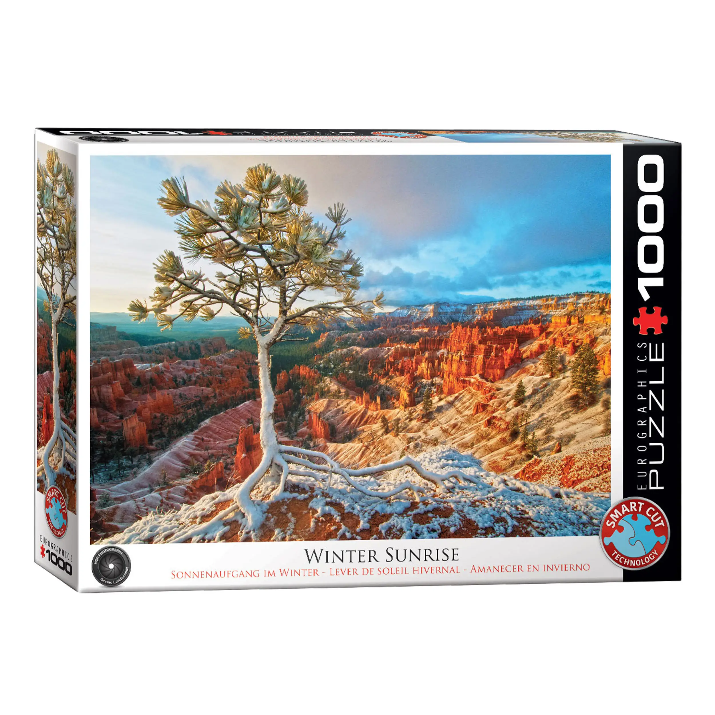 Puzzle Teile Wintersonnenaufgang 1000