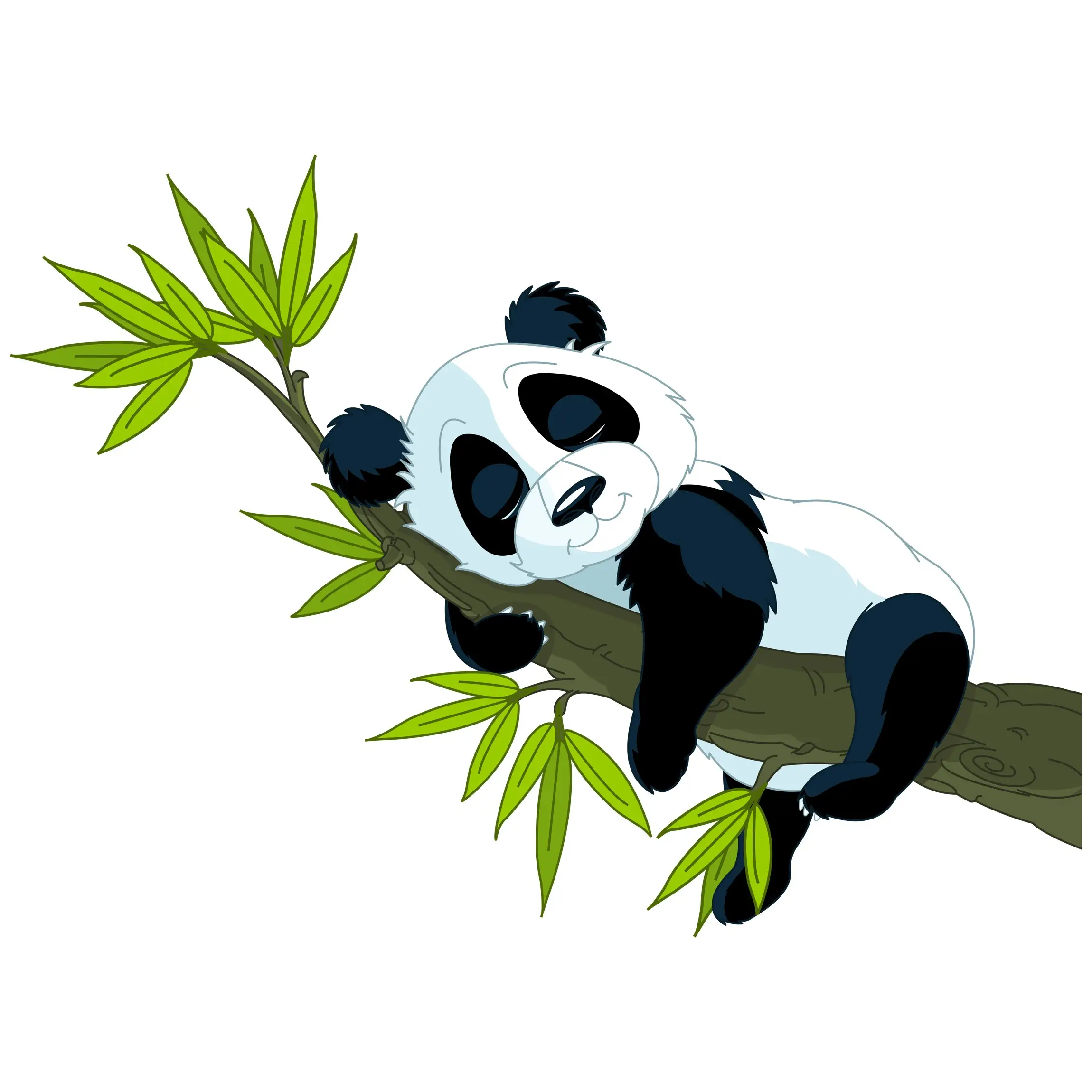 Schlafender Panda | Kinderzimmer-Wandaufkleber