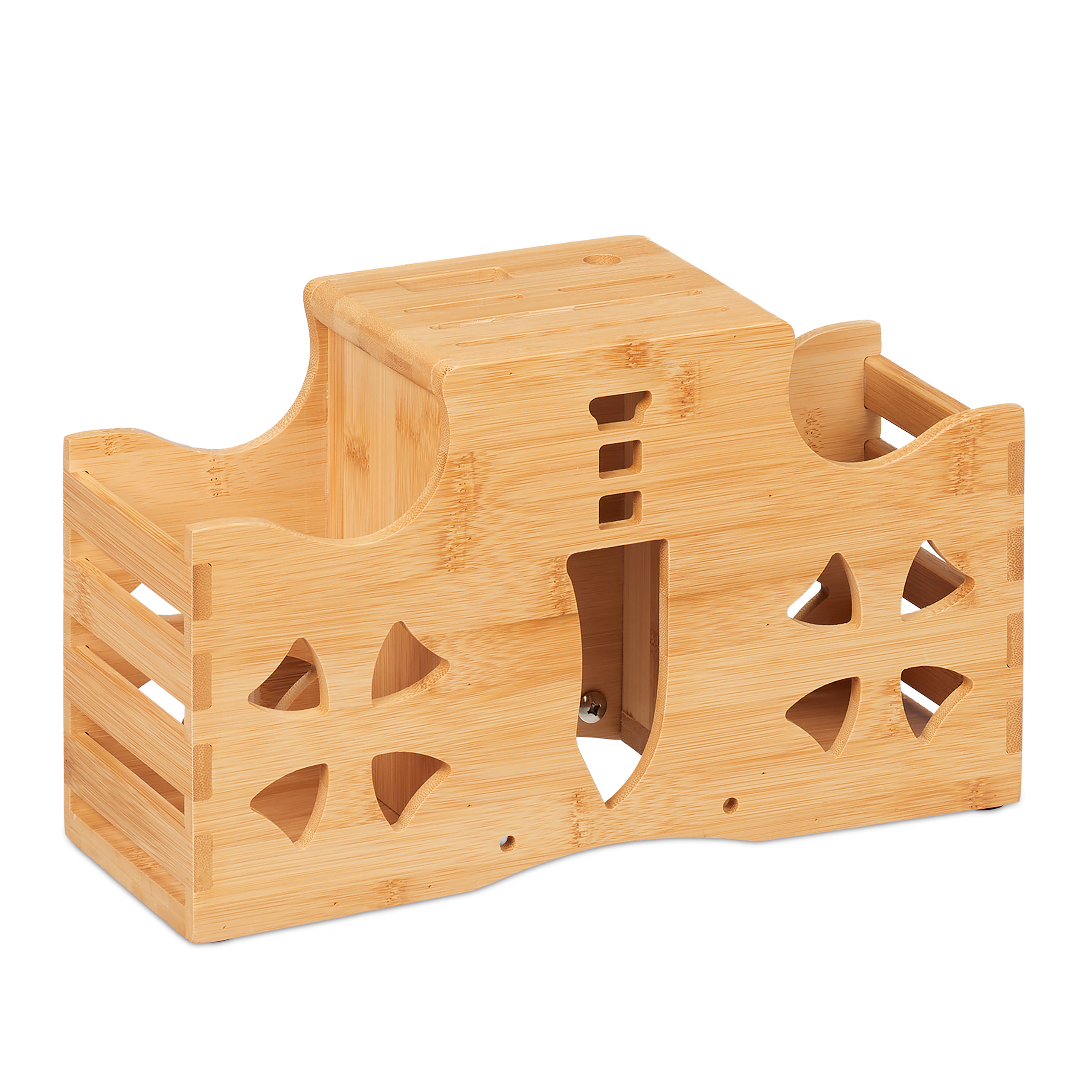 Relaxdays Bloc à Couteaux En Bambou Porte-couteaux Bois 6 Couteaux Rangement Couverts Cuisine Nature 92258808