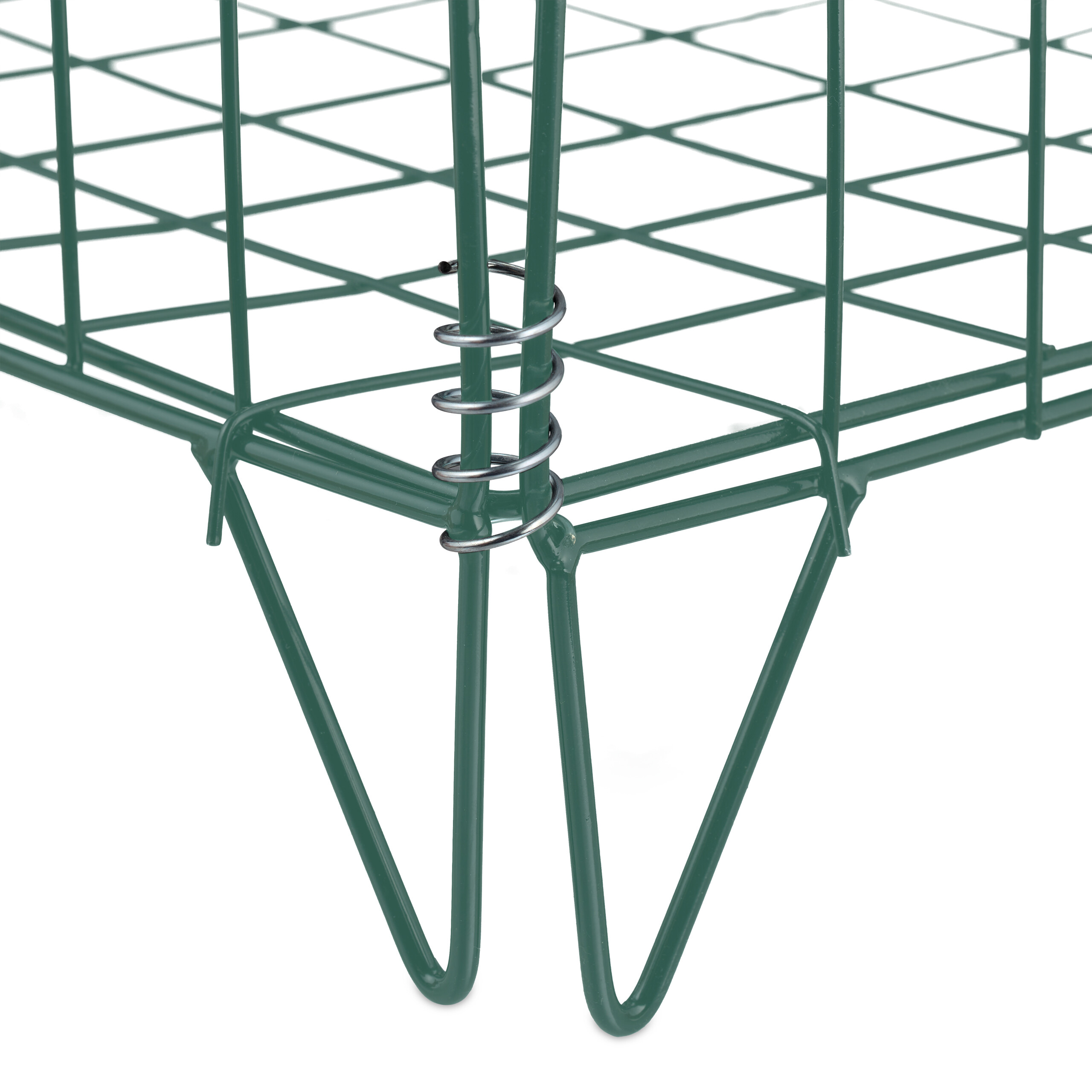 Composteur De Jardin En Acier Galvanisé 50x50cm - Grille Ouverte Pour Aération - Pour Déchets Verts Et Feuilles