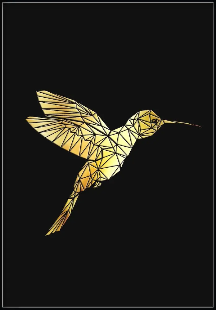 Kolibri Schwarzes Poster