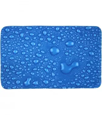 Badteppich Tautropfen Blau 50 x 80 cm | Badematten