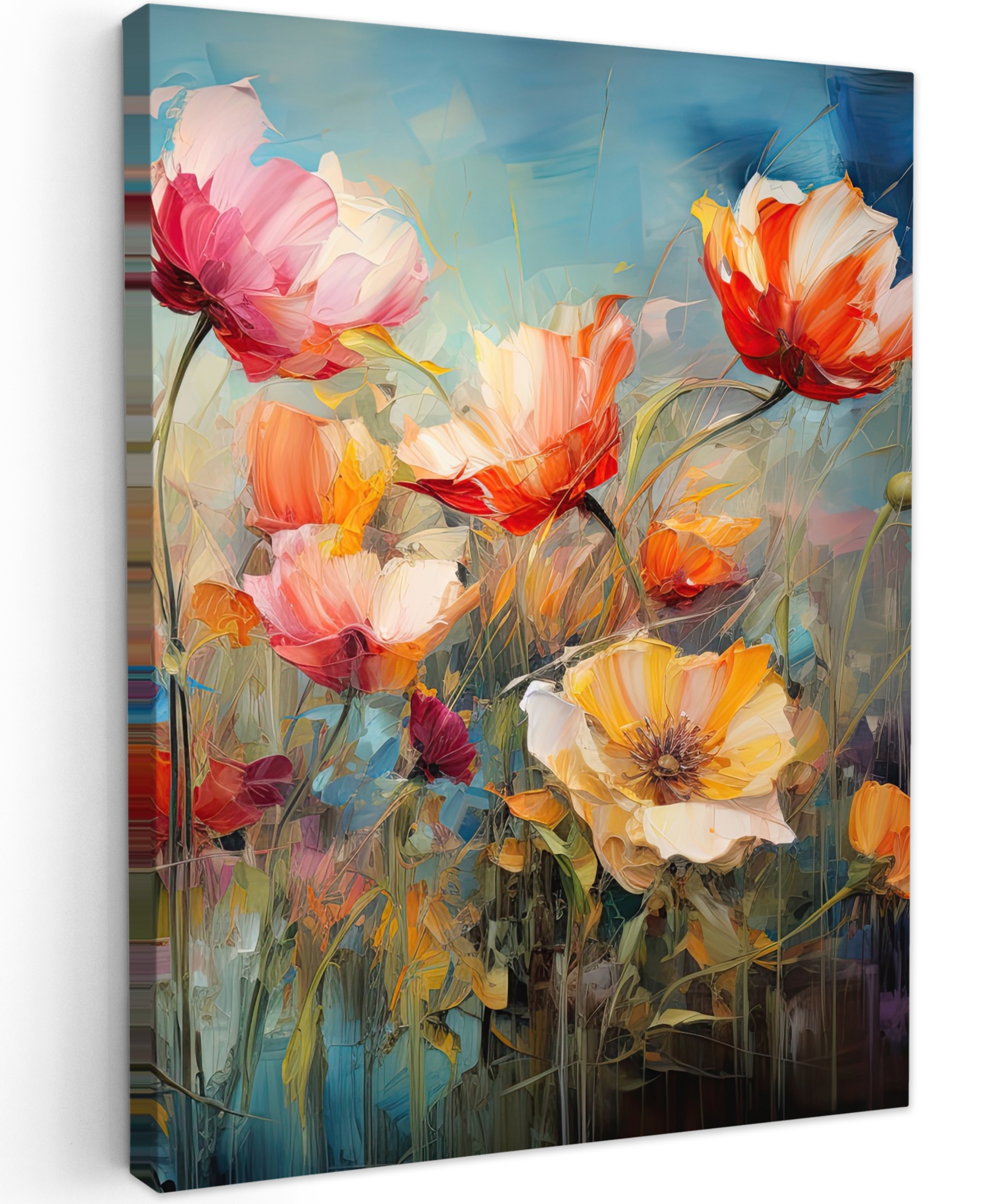 leinwandbild-blumen-orange-kaufen-home24
