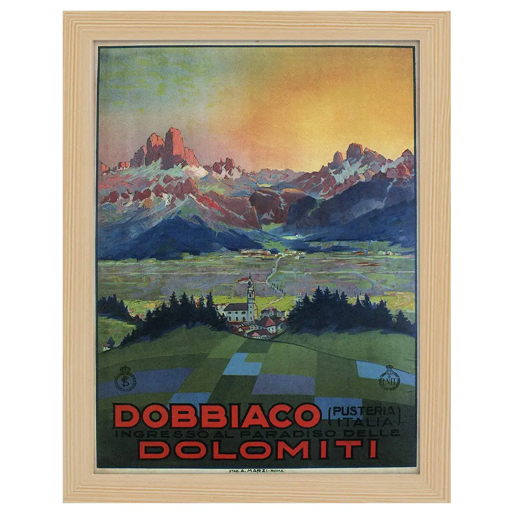 Bilderrahmen Poster Dobbiaco Dolomiti