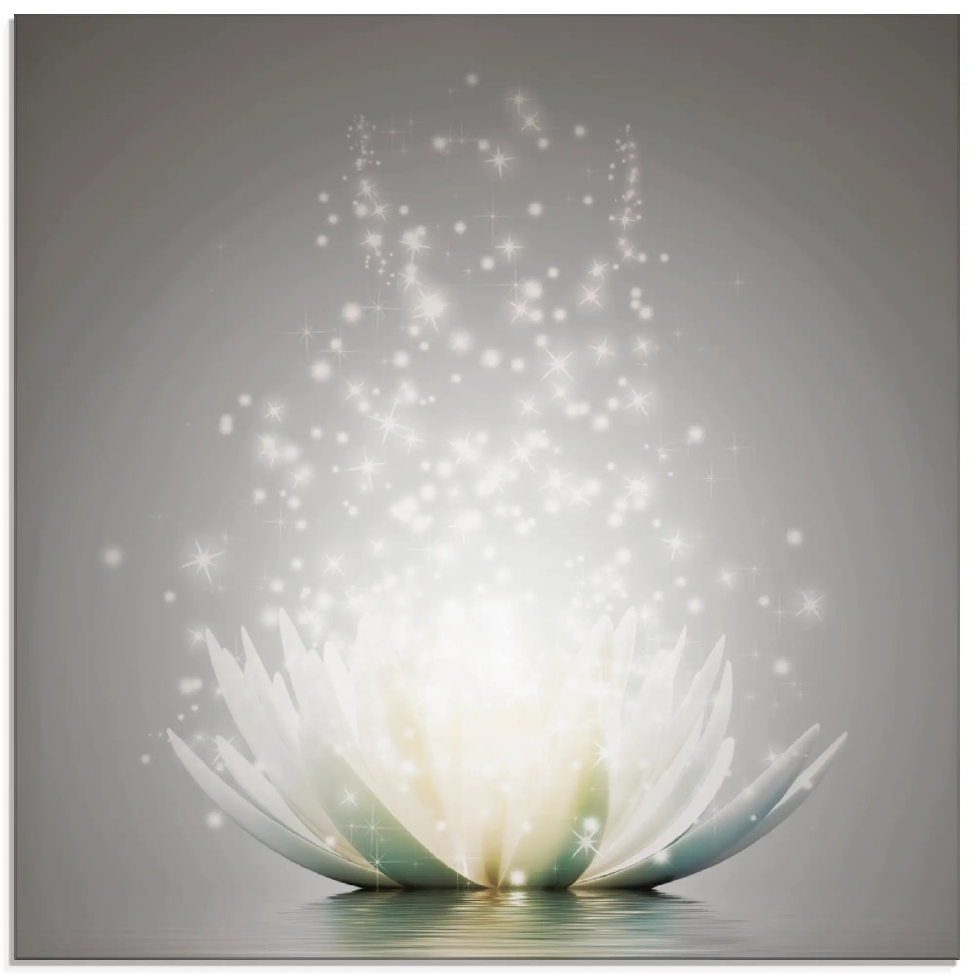 der Glasbild Lotus-Blume Magie