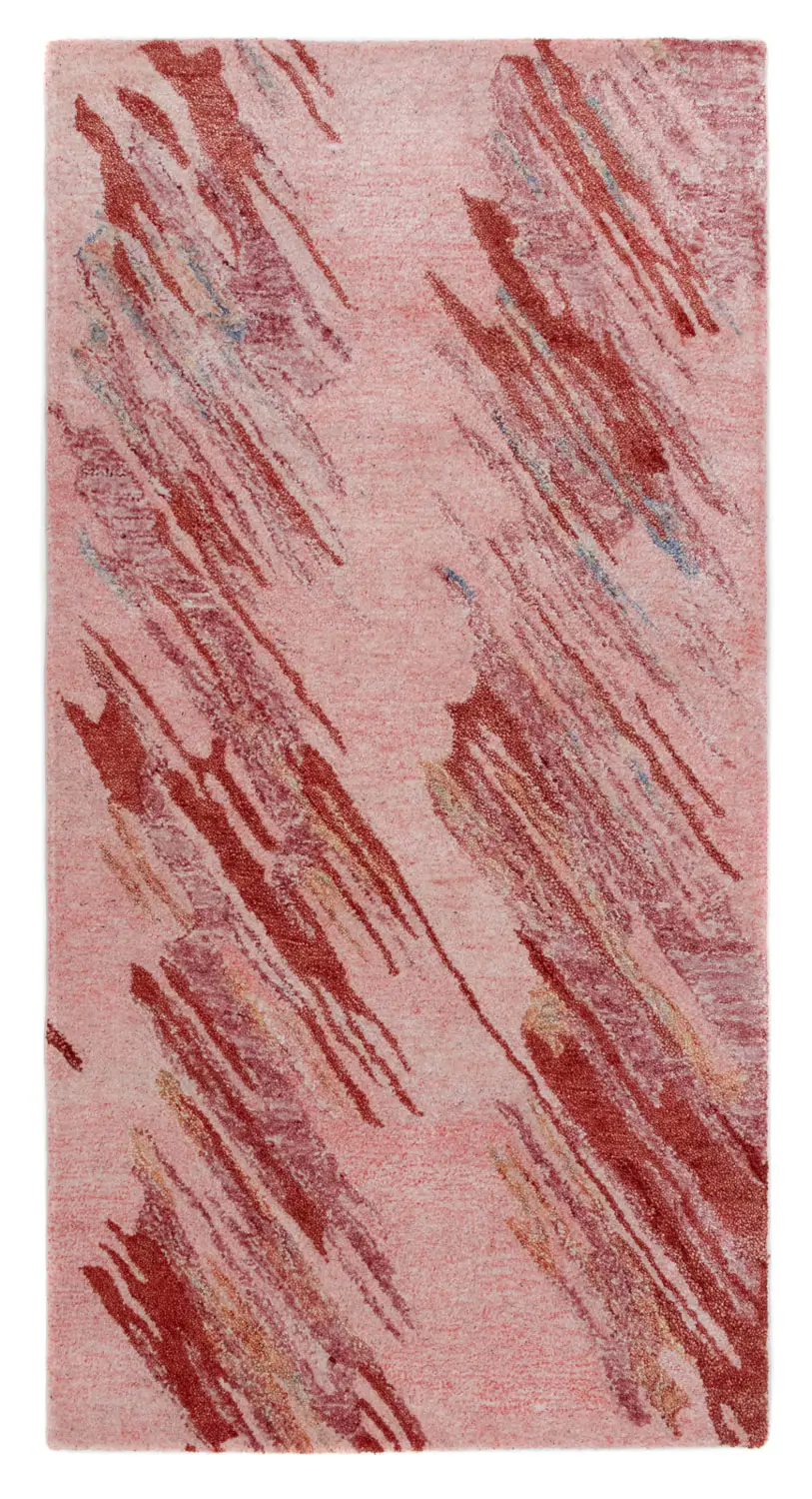 Designer Teppich - rot 70 - cm x 140